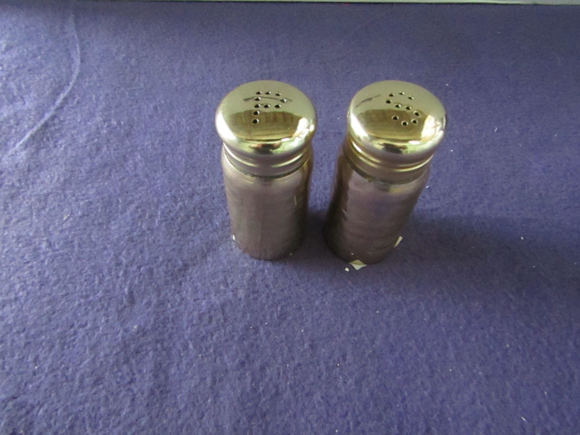 Rowen Group Jose Gold Salt & Pepper Shakers RRP Â£26.00 - This item looks to be in good condition