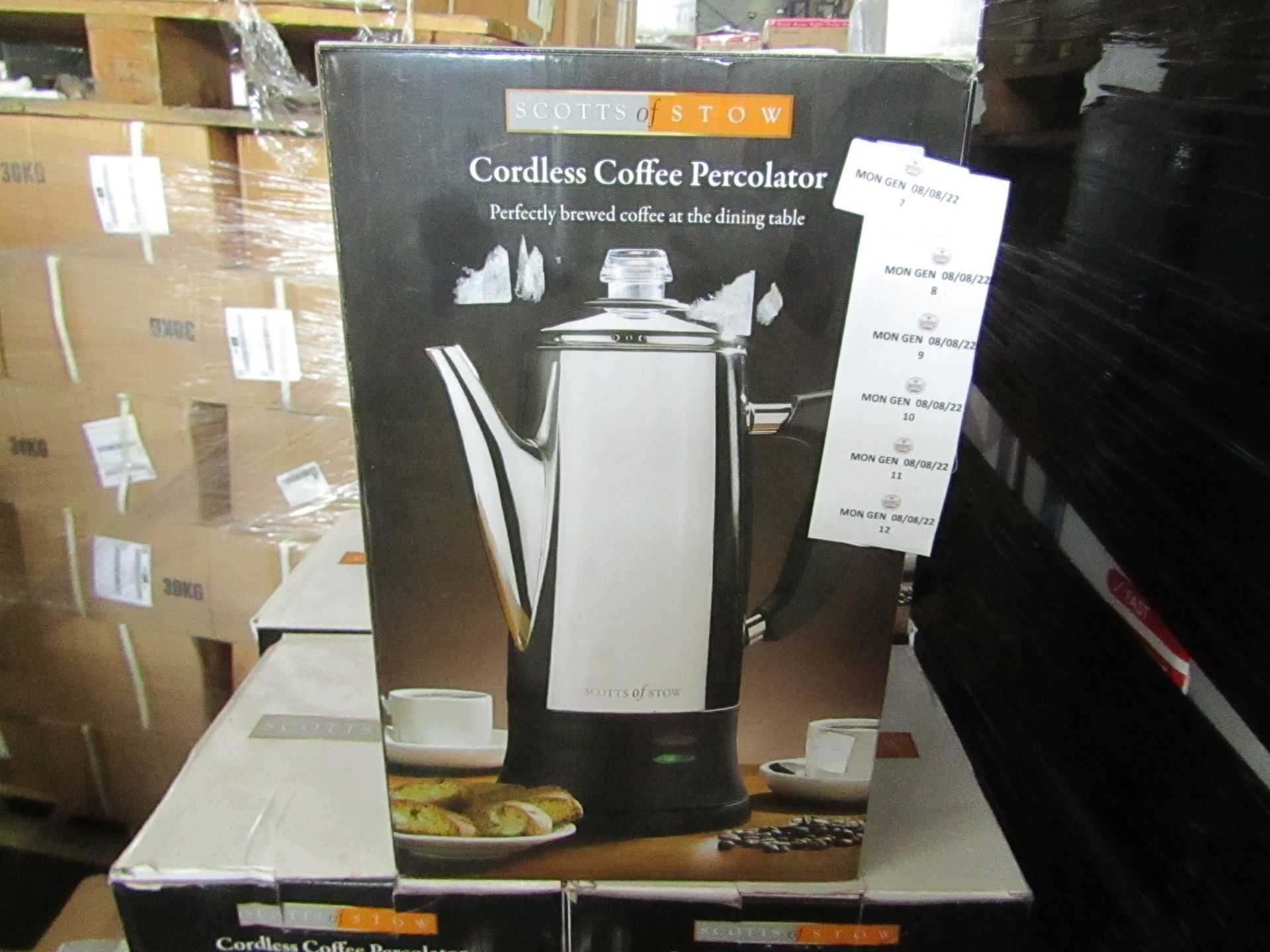 Scotts of Stow Cordless Electric Coffee Percolator RRP Â£59.95 - This product has been graded in B