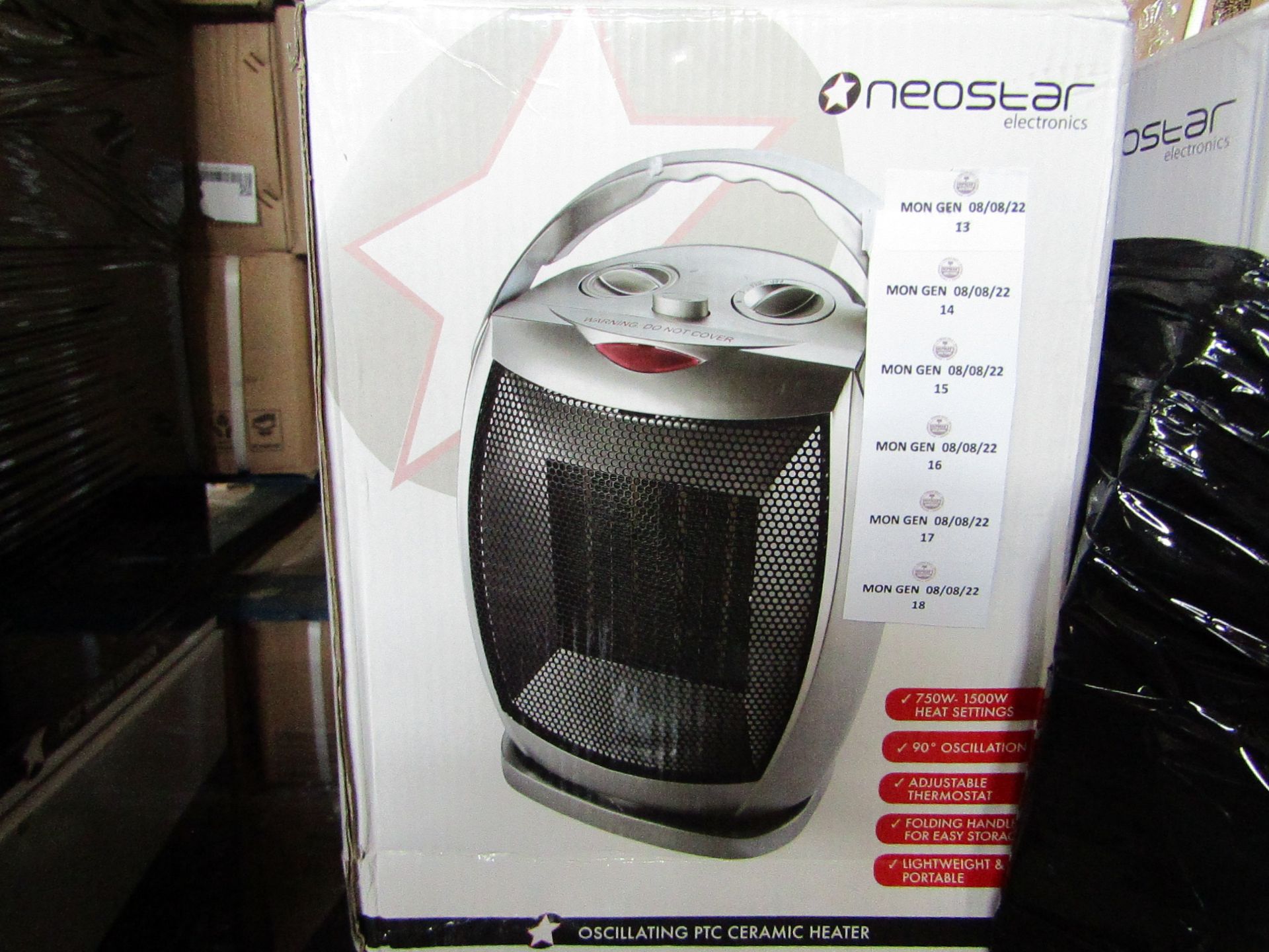 Scotts of Stow Neostar Oscillating PTC Heater RRP Â£49.95 - This product has been graded in B