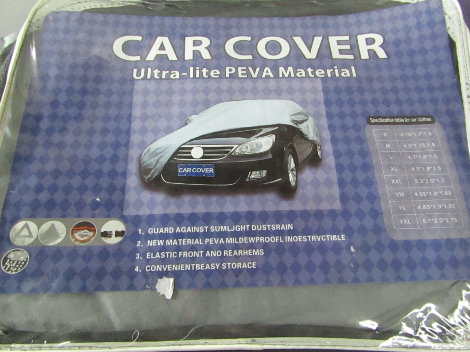 Universal Full Car Snow Ice Waterproof Sun UV Rain Shade Cover Outdoor Protector - Size XL - New &