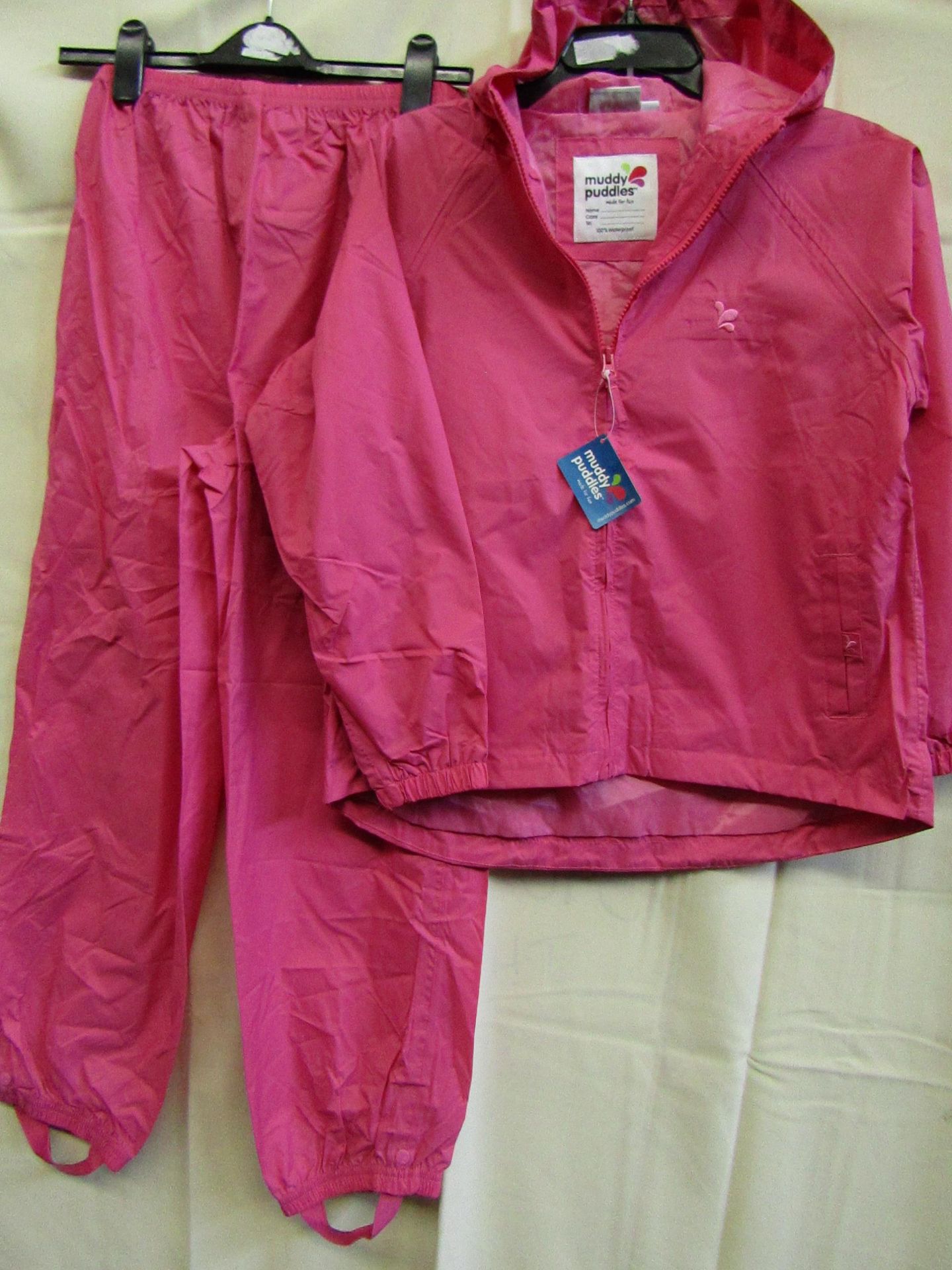 Muddy Puddles Waterproof Jacket & Pants Pink Aged 11-12 yrs New & Packaged