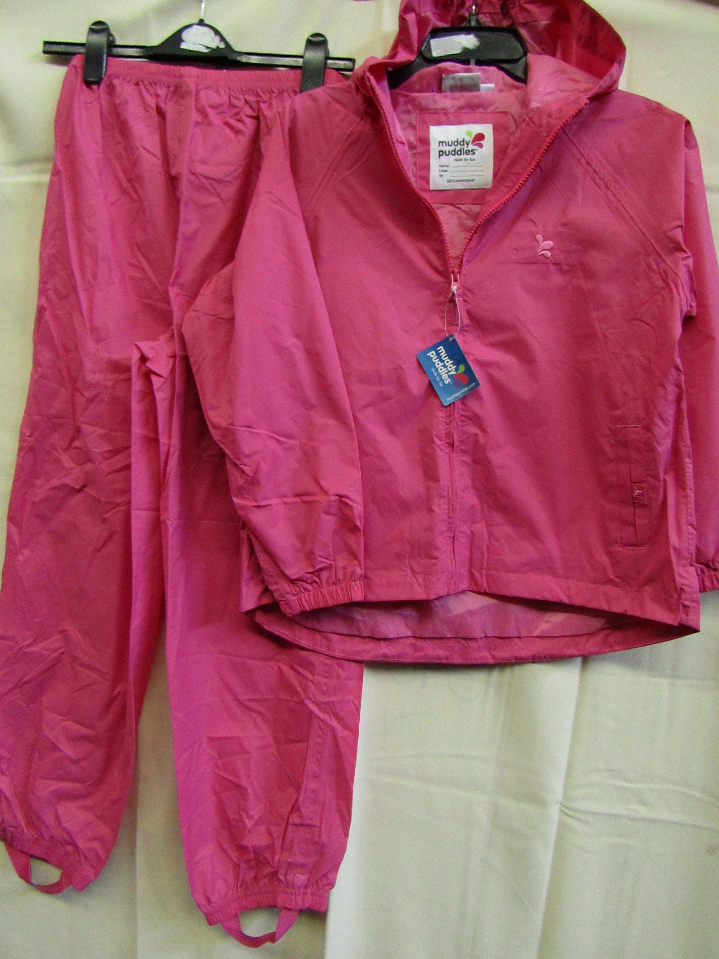 Muddy Puddles Waterproof Jacket & Pants Pink Aged 11-12 yrs New & Packaged