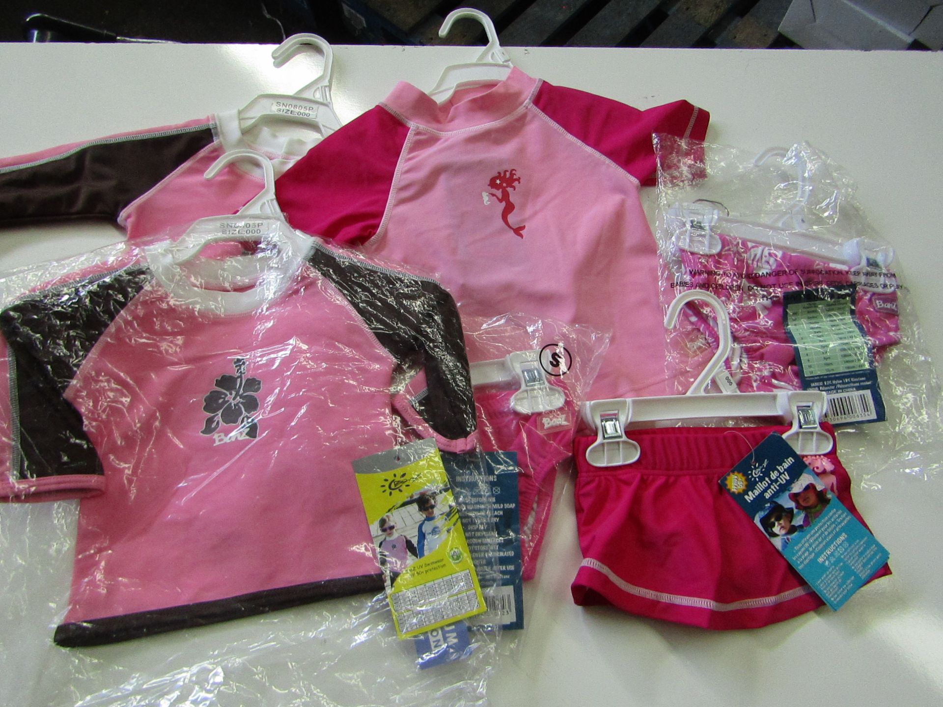 6 X Banz Swimwear Garments Being Waterproof Swim Pants & Tops UPF 50+ Ages from 3 Months to 18