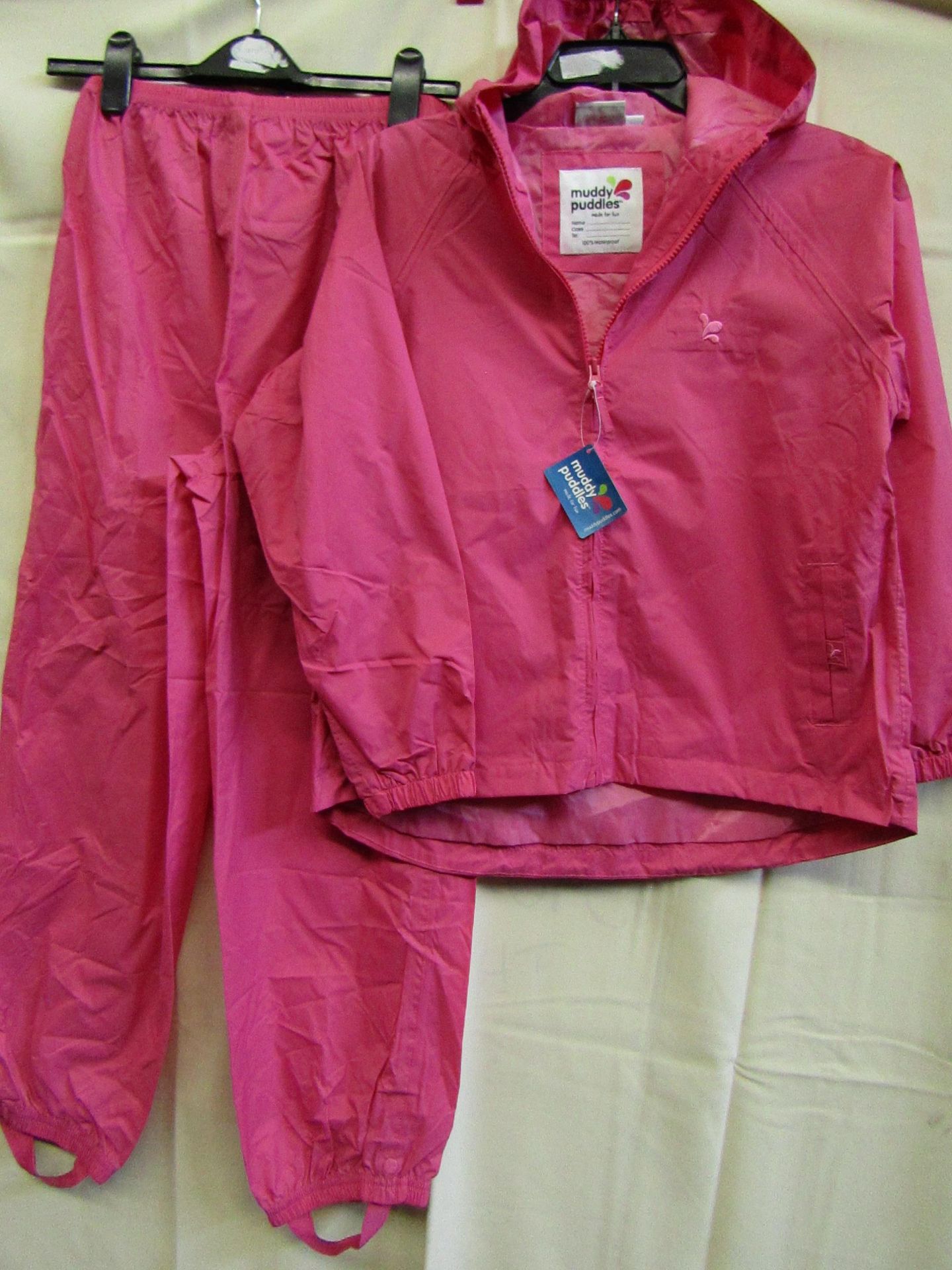 Muddy Puddles Waterproof Jacket & Pants Pink Aged 11-12 yrs New & Packaged