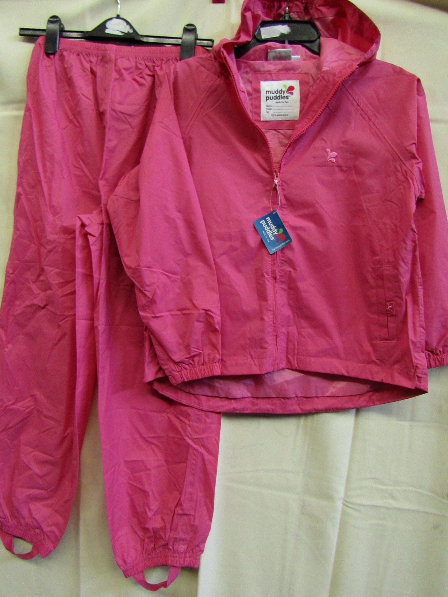 Muddy Puddles Waterproof Jacket & Pants Pink Aged 11-12 yrs New & Packaged