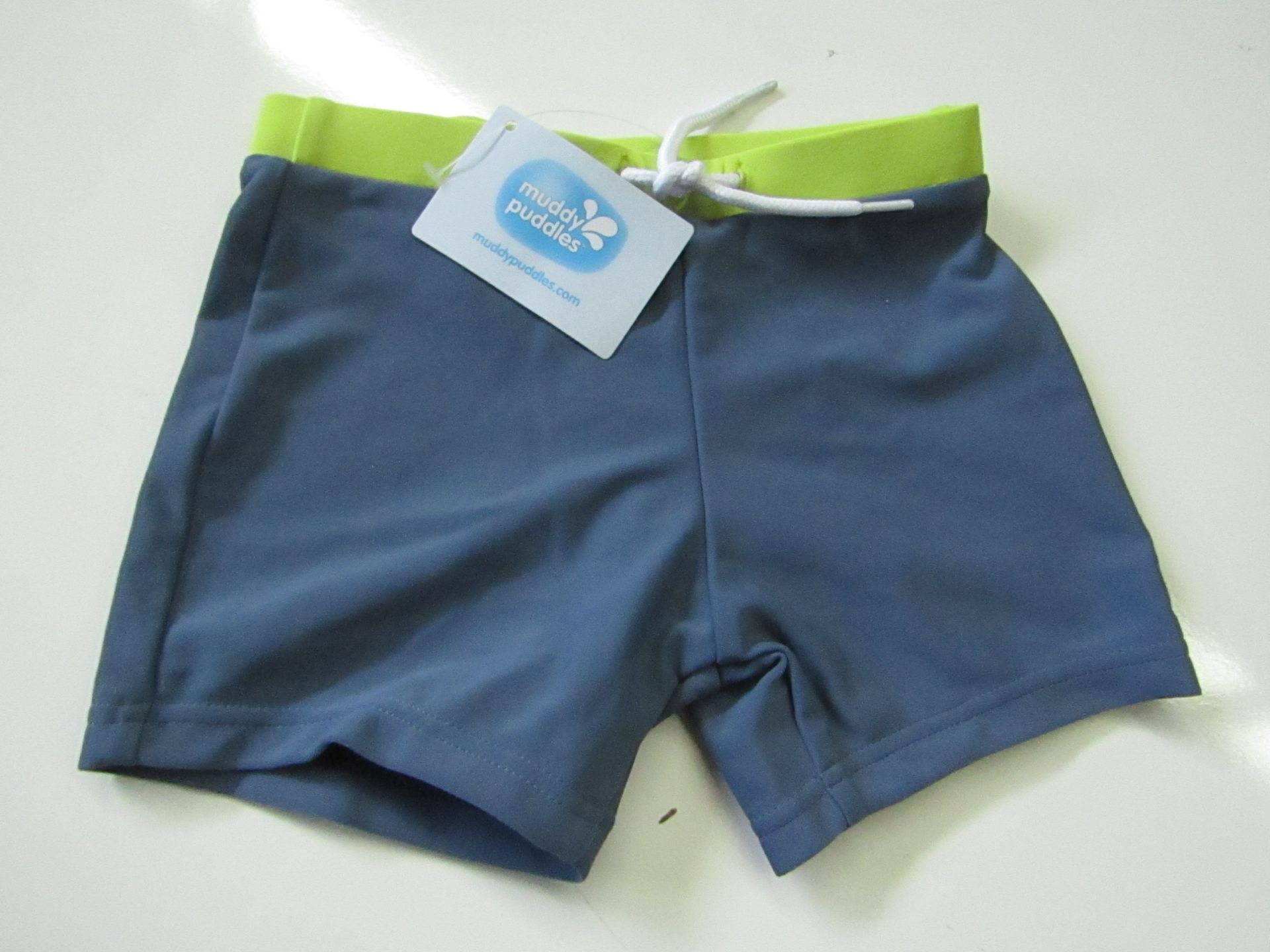 Muddy Puddles 5 X Boys Colour Block Trunks Blue/Lime Aged 2-3 yrs New & Packaged