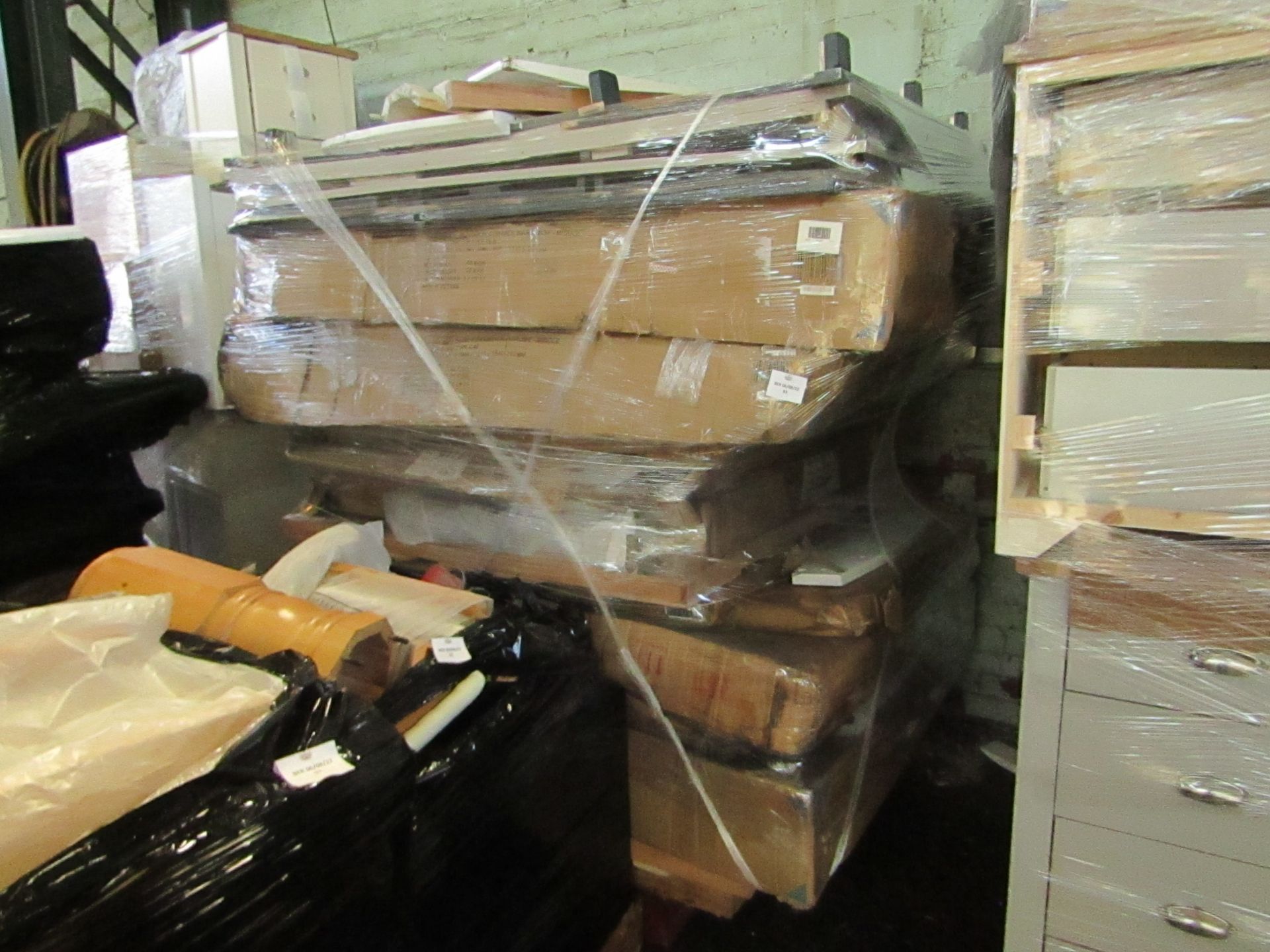 A Pallet of approx 10x Mark Harris Furniture items which includes Various Dining Tables Approx RRP