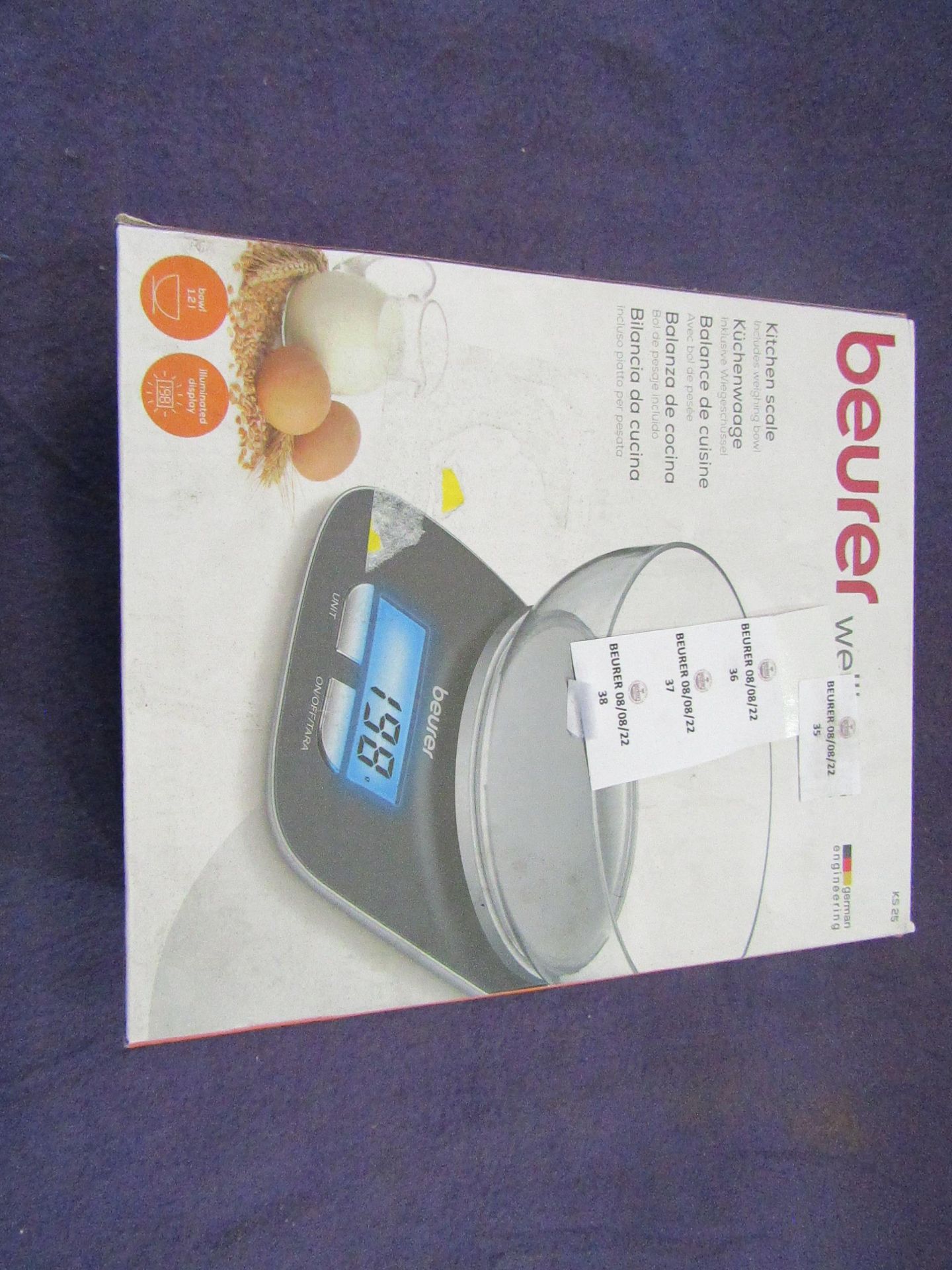 Beurer - Digital Kitchen Scale ( Includes Weighing Bowl ) - Looks In Good Condition. RRP £18.00 @