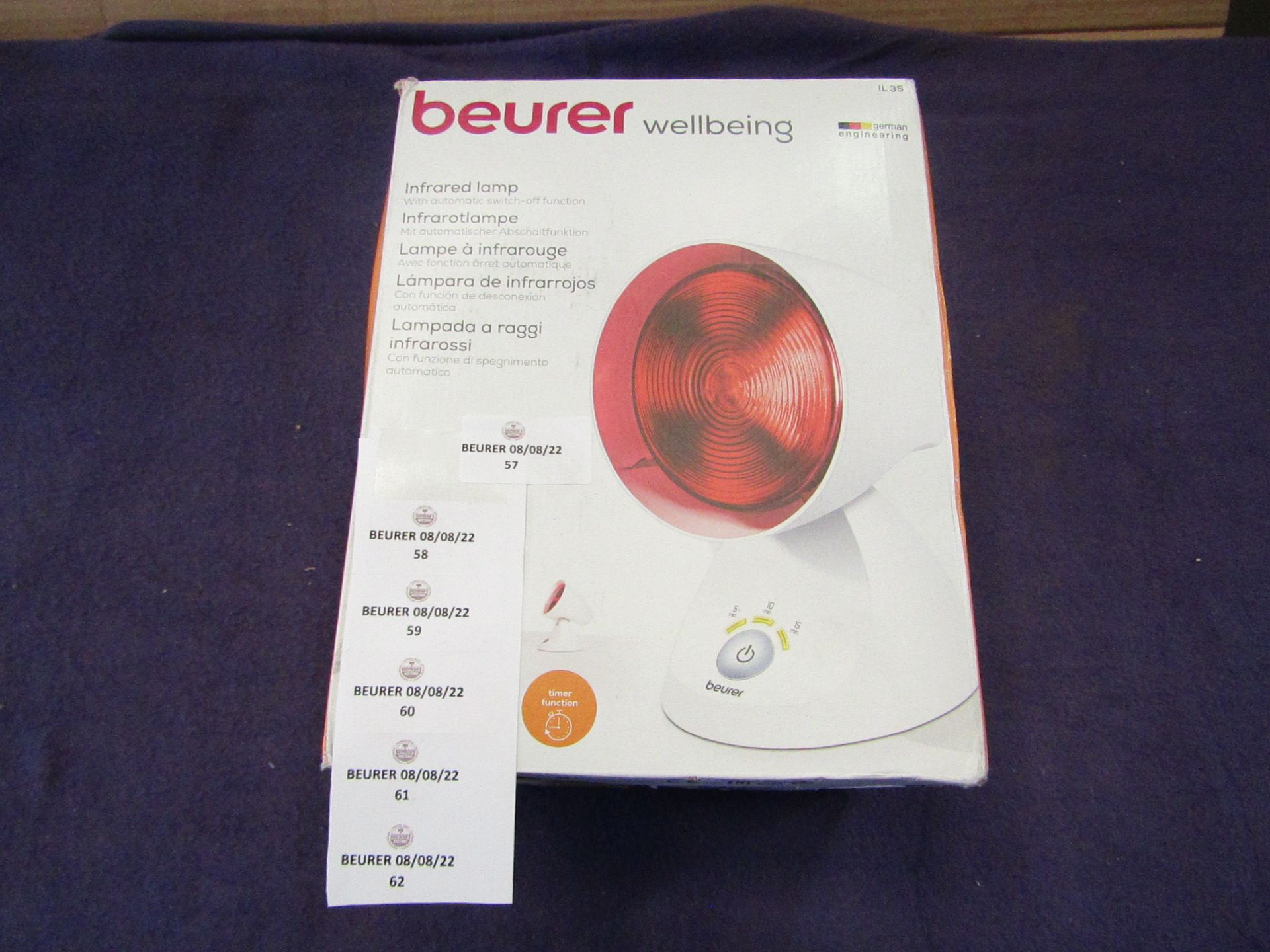 Beurer - Infrared Lamp - IL35 - Untested & Boxed. RRP £62.