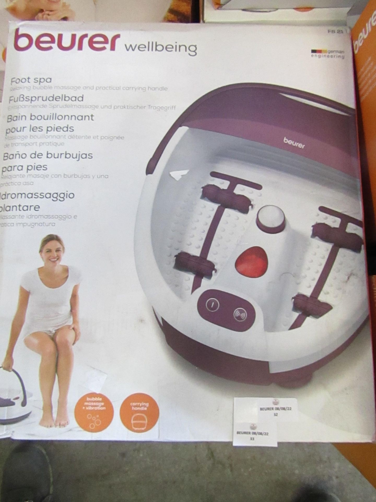 Beurer - Foot Spa - FB21 - ( Feet Relax With Soothing Aromatherapy ) - Looks In Good Condition &