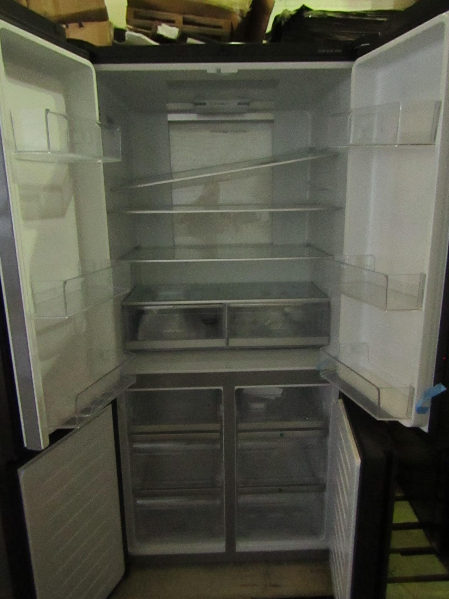 Haier Cube series 4 section american style fridge freezer, tested and working for coldness in all - Image 2 of 3