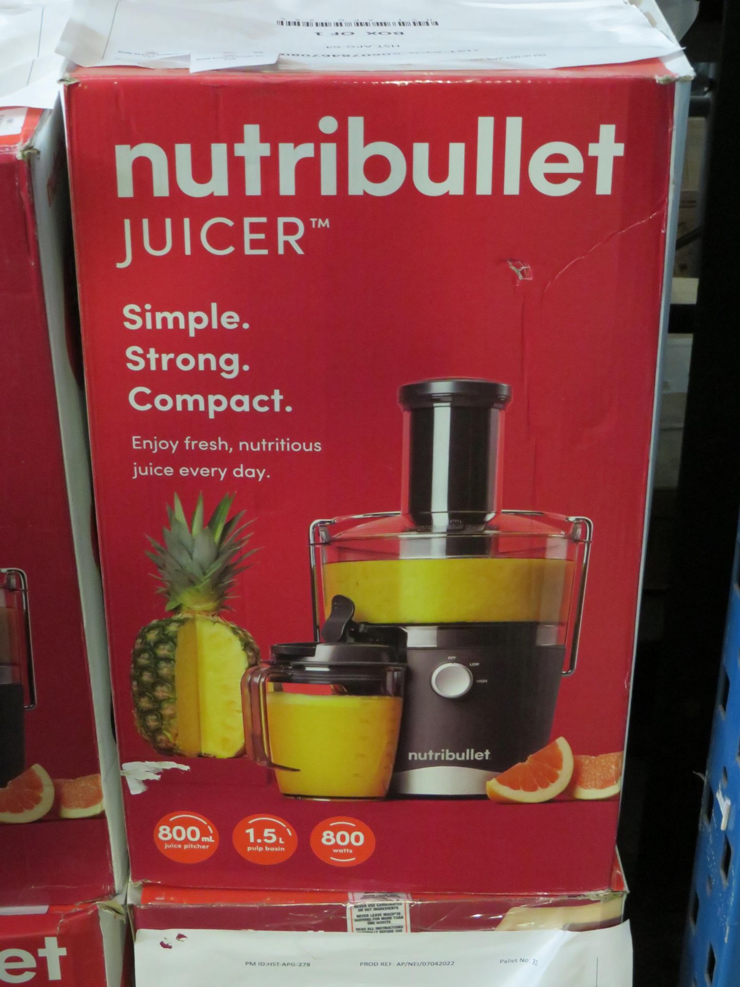 1 x NutriBullet Juicer 1515 RRP ¶œ99.99 SKU HST-APG-5060784670801-B TOTAL RRP ¶œ99.99 This lot has