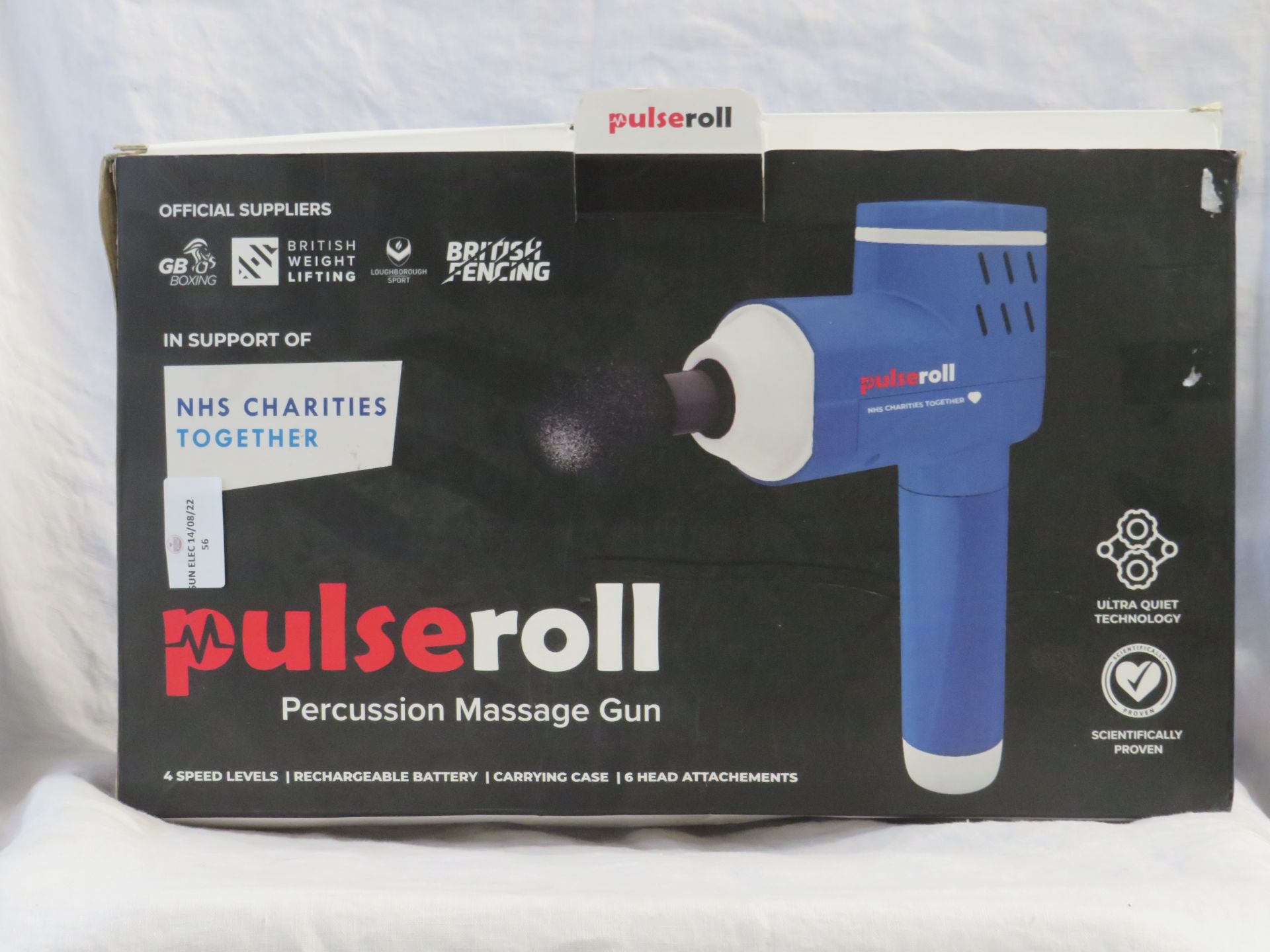 Pulse roll Percussion Massage Gun, tested working for percussion with the power it currently has,