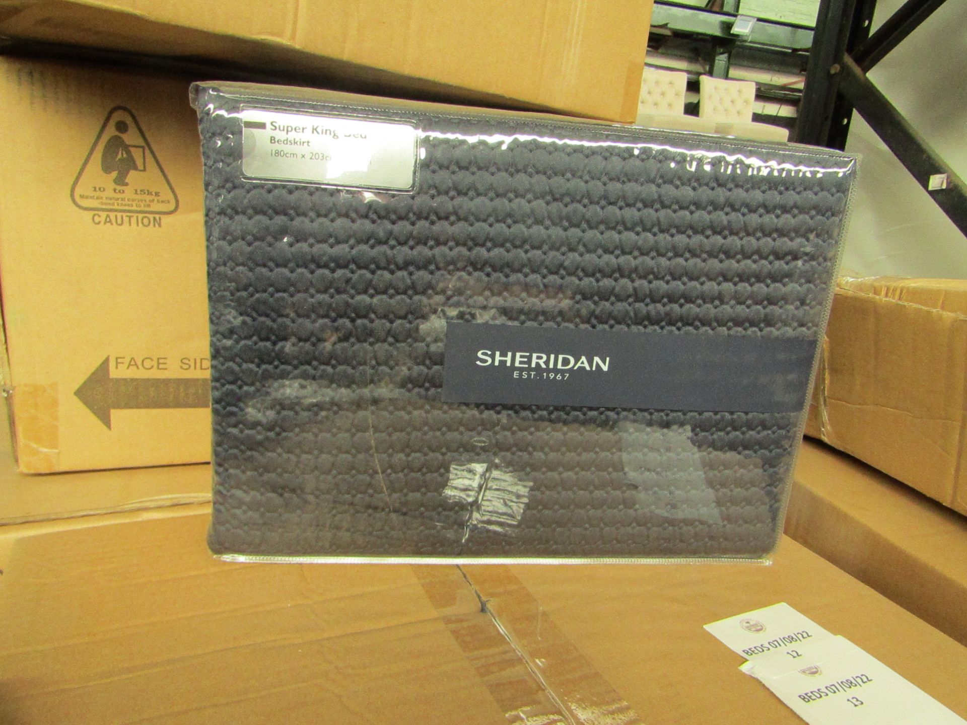 3X Sheridan - Luxury Bed Skirt - SuperKing Size - Midnight - New & Boxed. RRP ?75 Each.