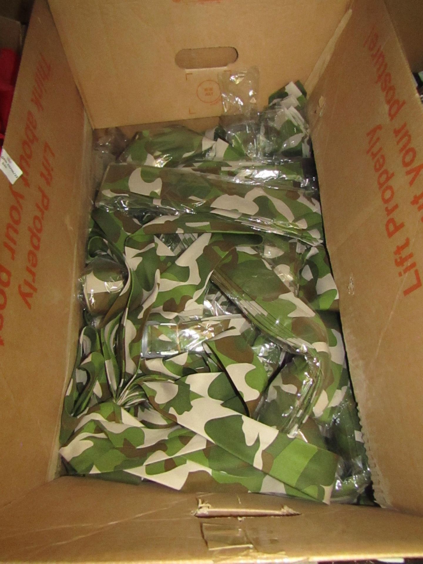 Box Containing Approx 90 Camouflage Ties All New & Packaged