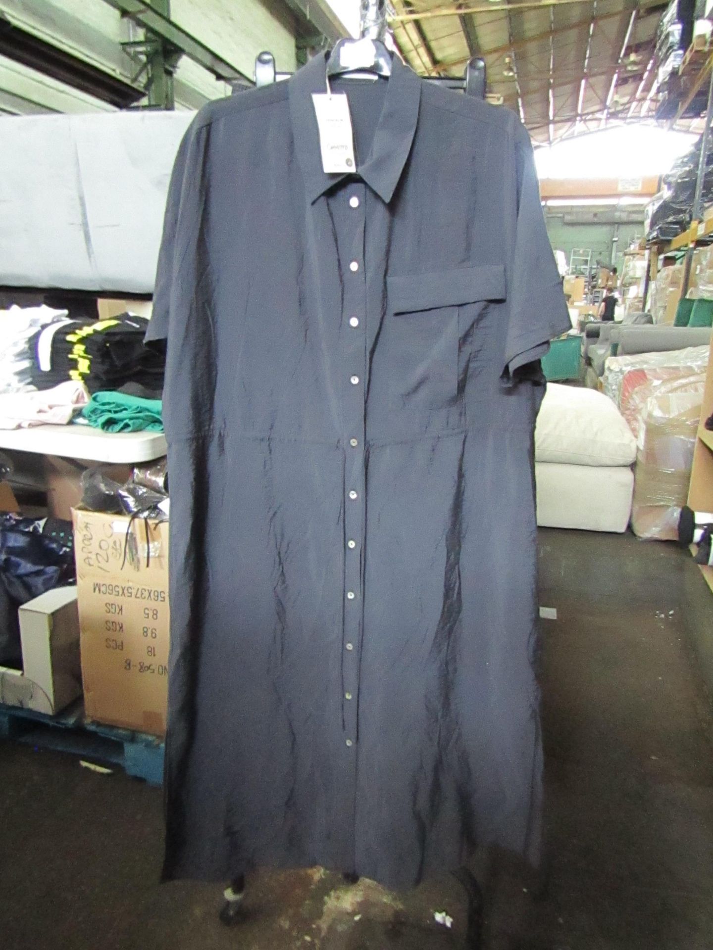Mango Ladies shirt style dress made of sustainable materials, new with tag, size large