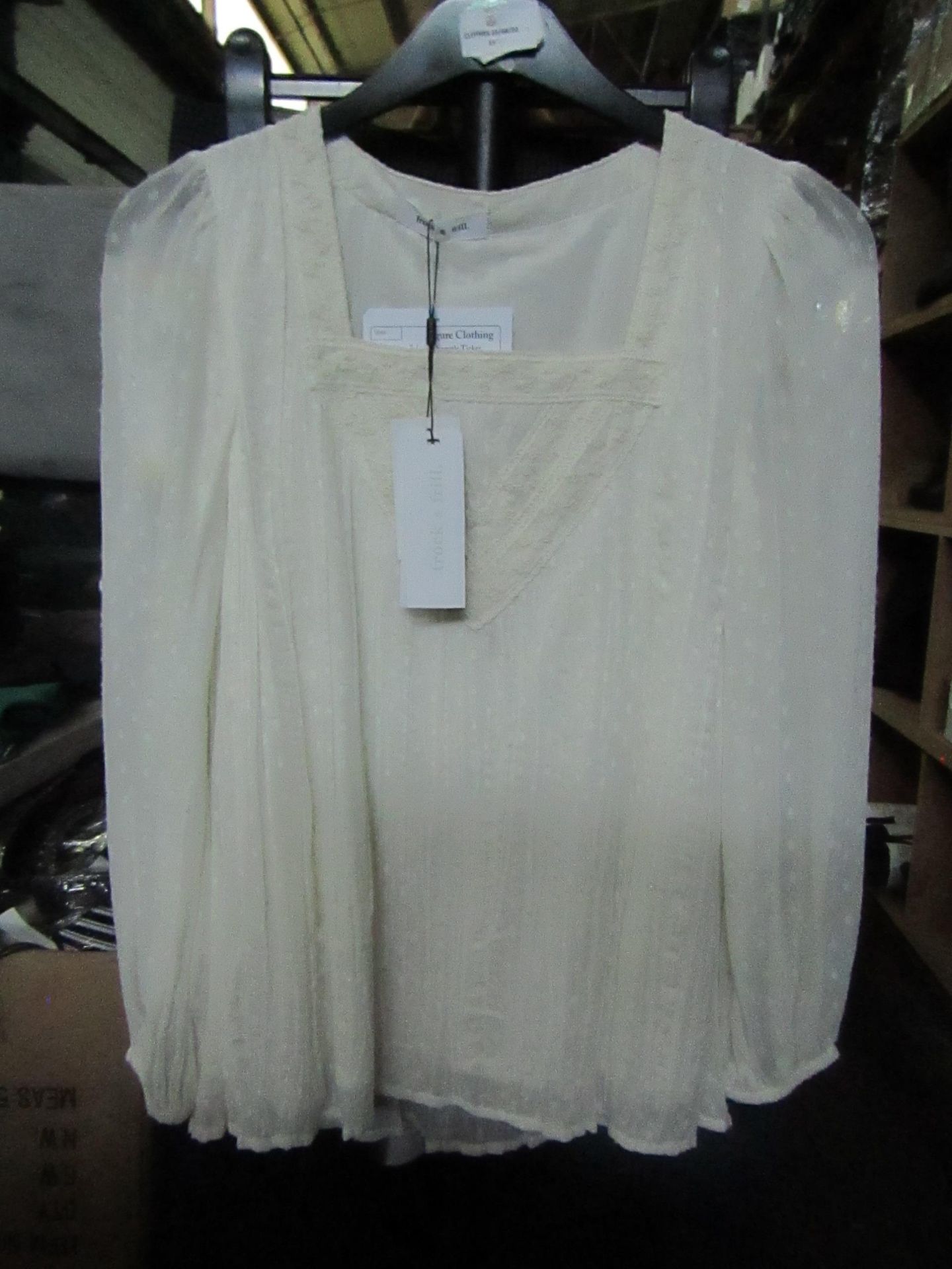 Frocka dn frill ladies blouse, size 8, new