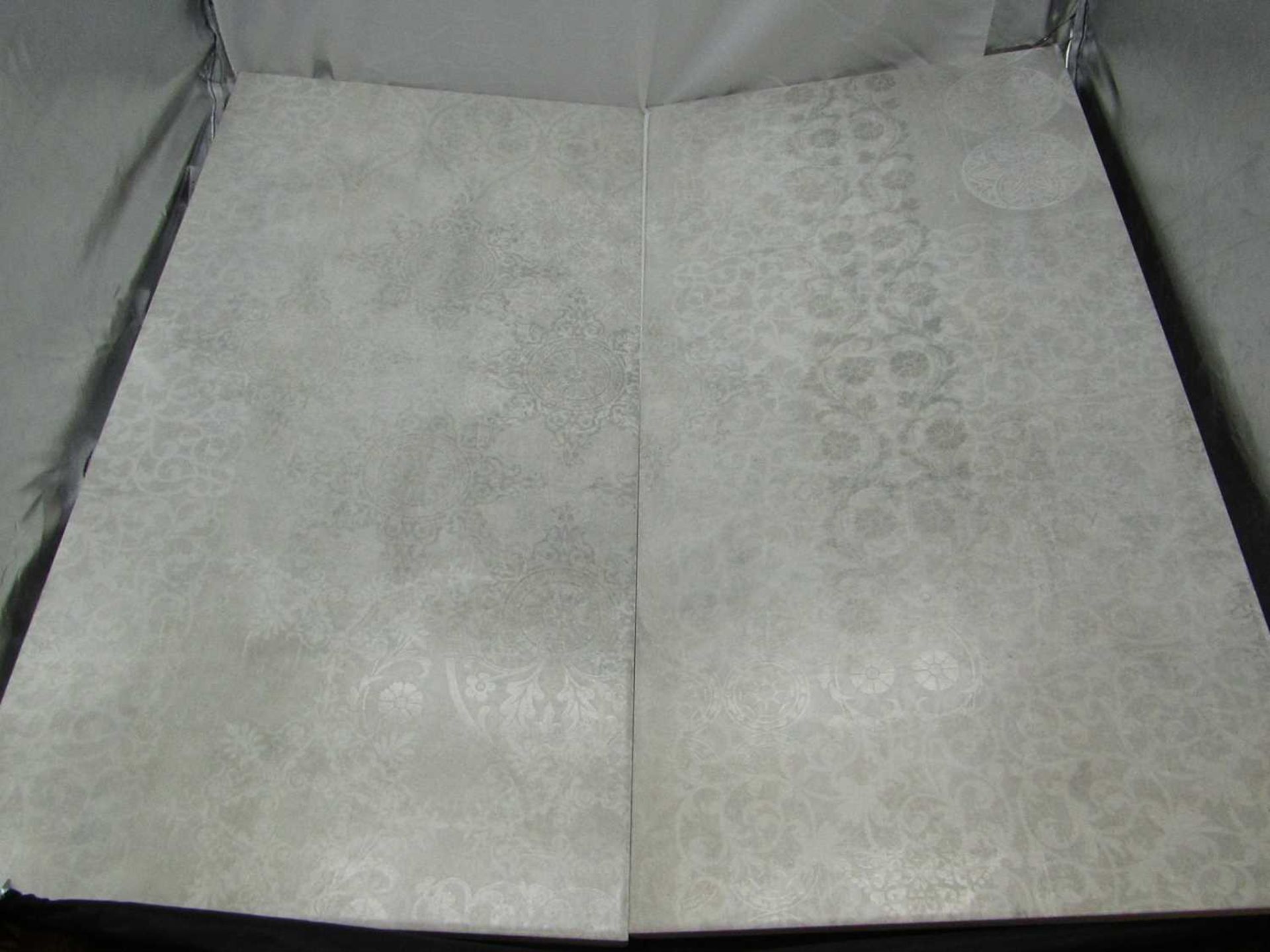 5x Packs of 5 Homebase 600x300mm Distressed Damask Grey wall tiles, new, ref code AA064YURBA1A005,