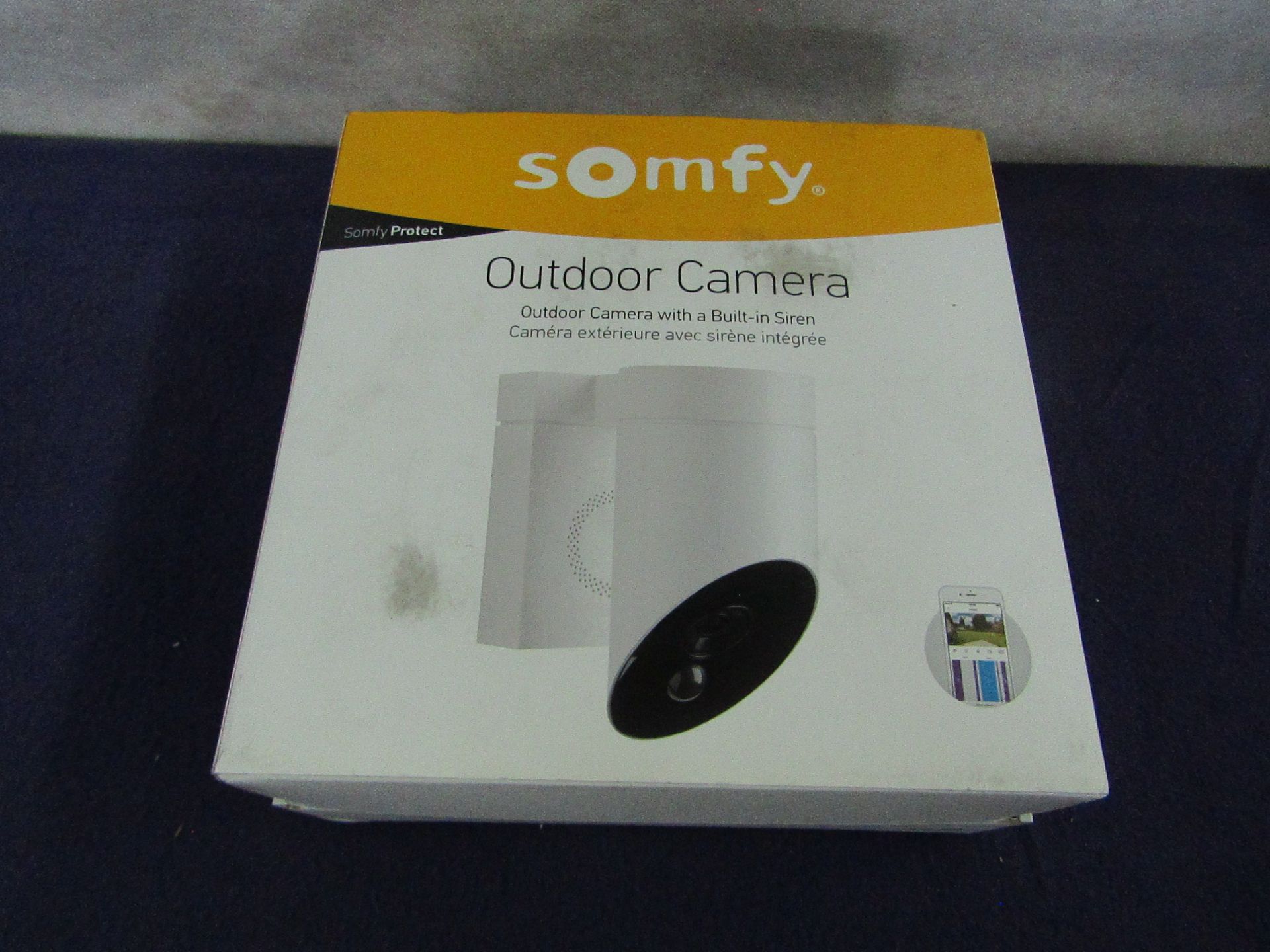 Somfy Protect - Outdoor Camera With Built-In Siren - White - Unchecked & Boxed.