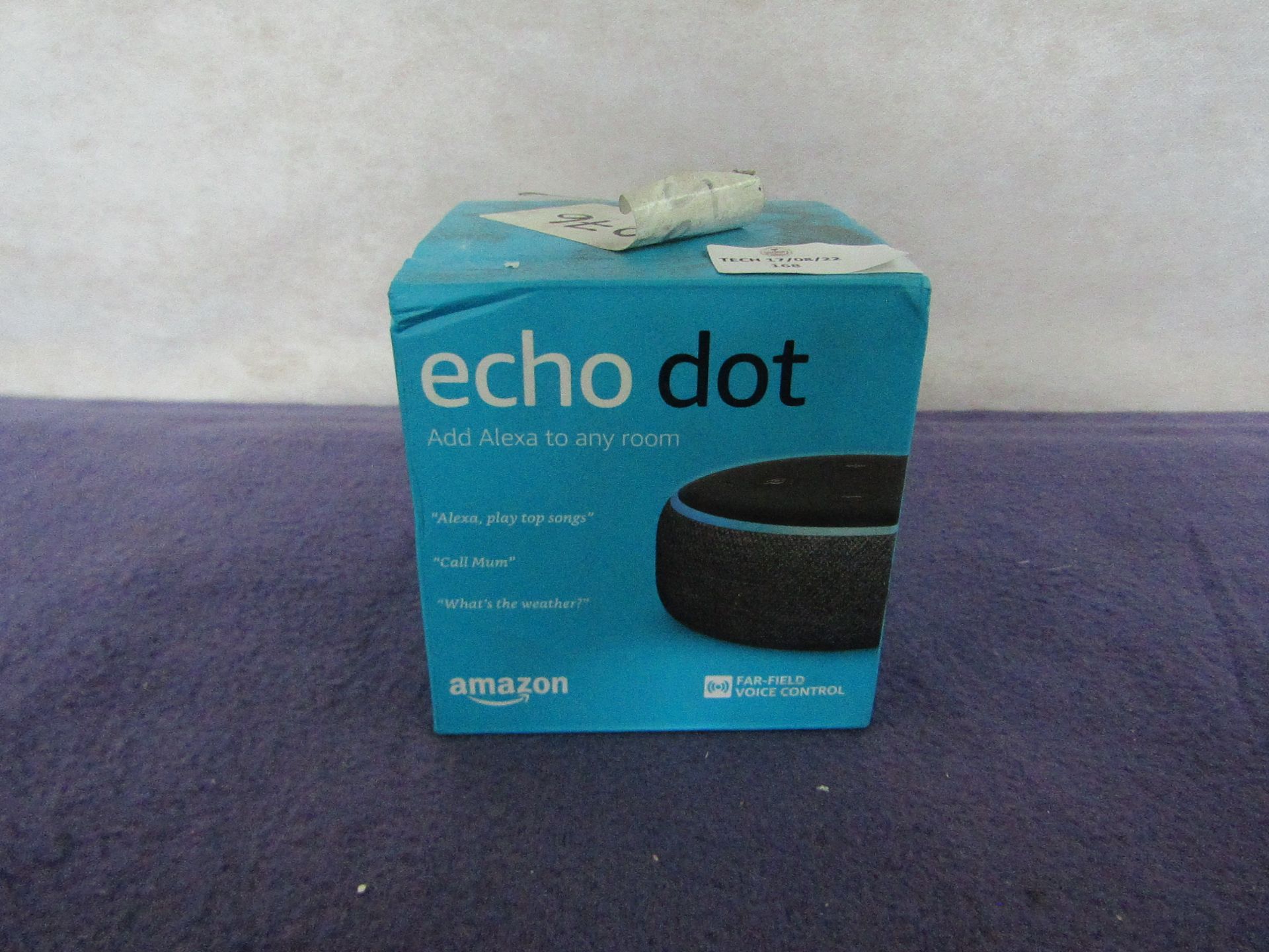 Amazon Alexa Echo 3nd Gen Speaker - Untested & Boxed.