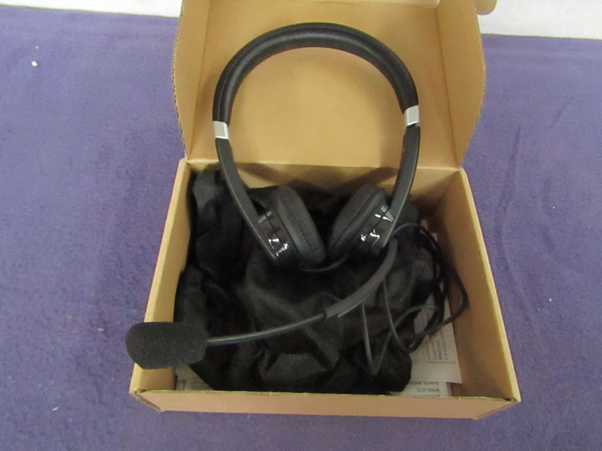 2x Jabra - 550 MS Duo Headband Corded Headset - Untested & Boxed.