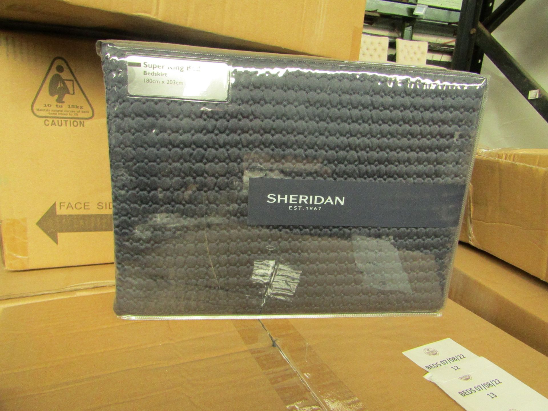 3X Sheridan - Luxury Bed Skirt - SuperKing Size - Midnight - New & Boxed. RRP ?75 Each.