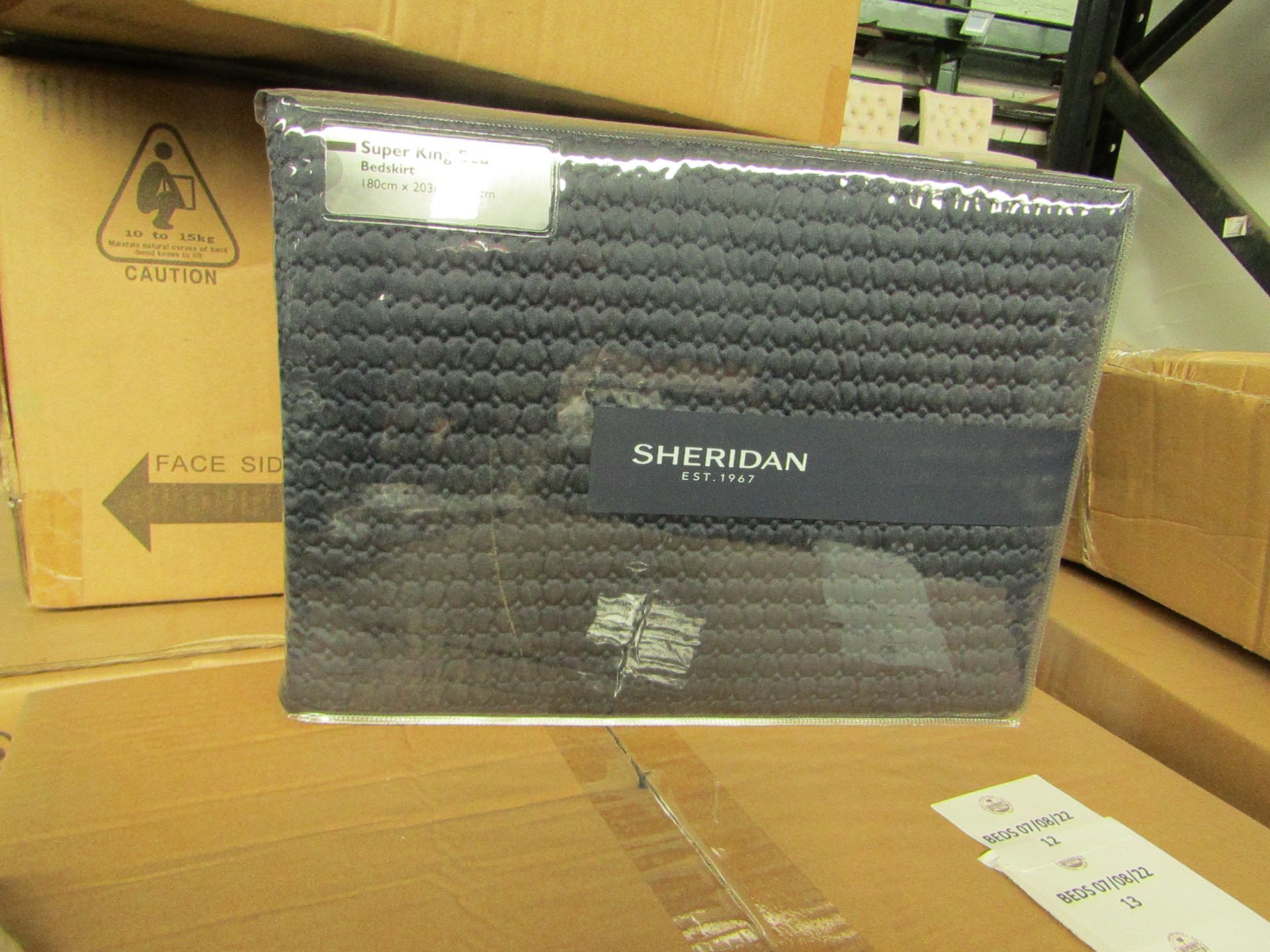 3X Sheridan - Luxury Bed Skirt - SuperKing Size - Midnight - New & Boxed. RRP ?75 Each.