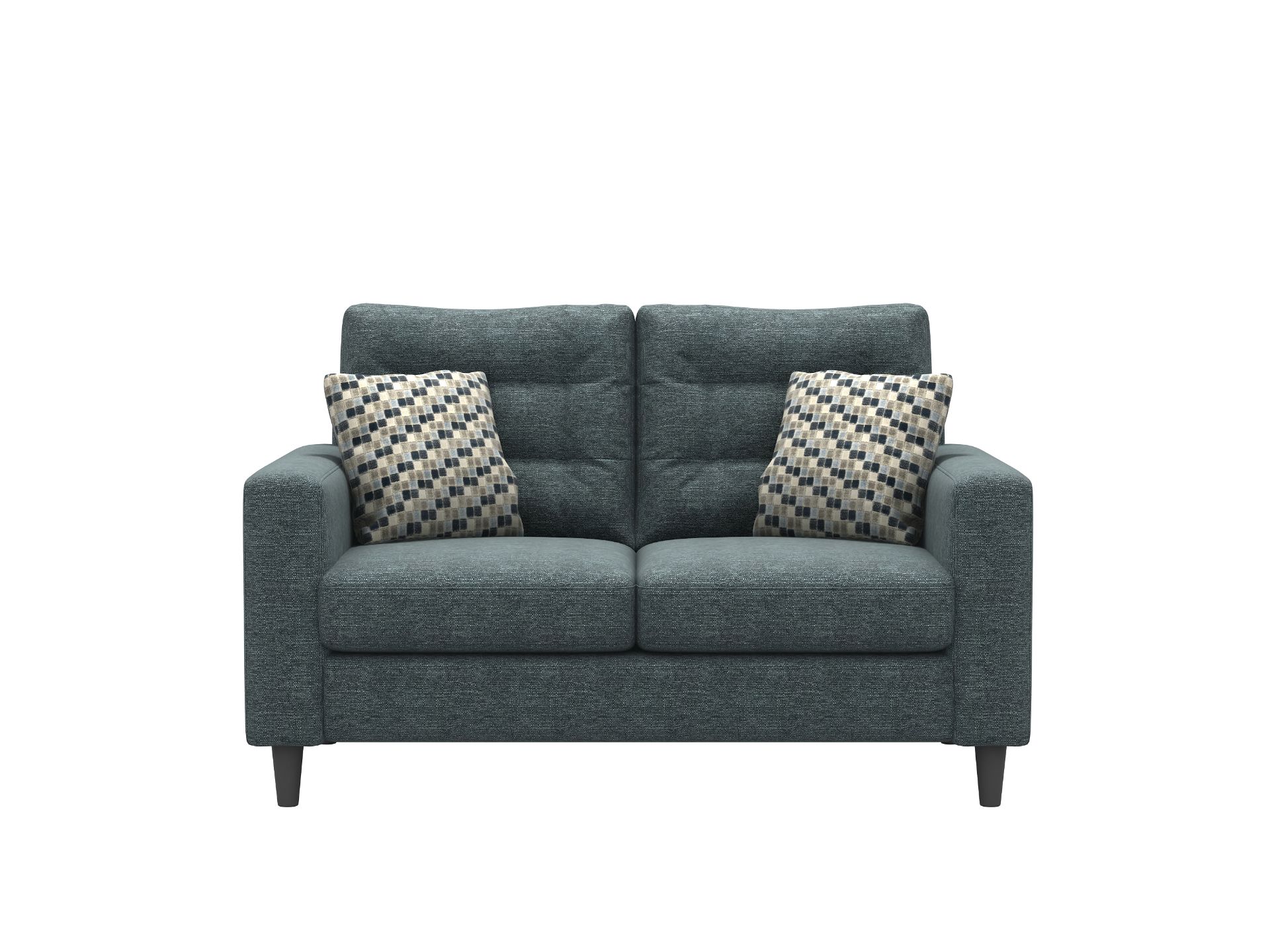 1x Cavendish Upholstery 2 Seater Icon Sofa, Handmade in the UK - Aosta Deep Blue - RRP œ1799 - New