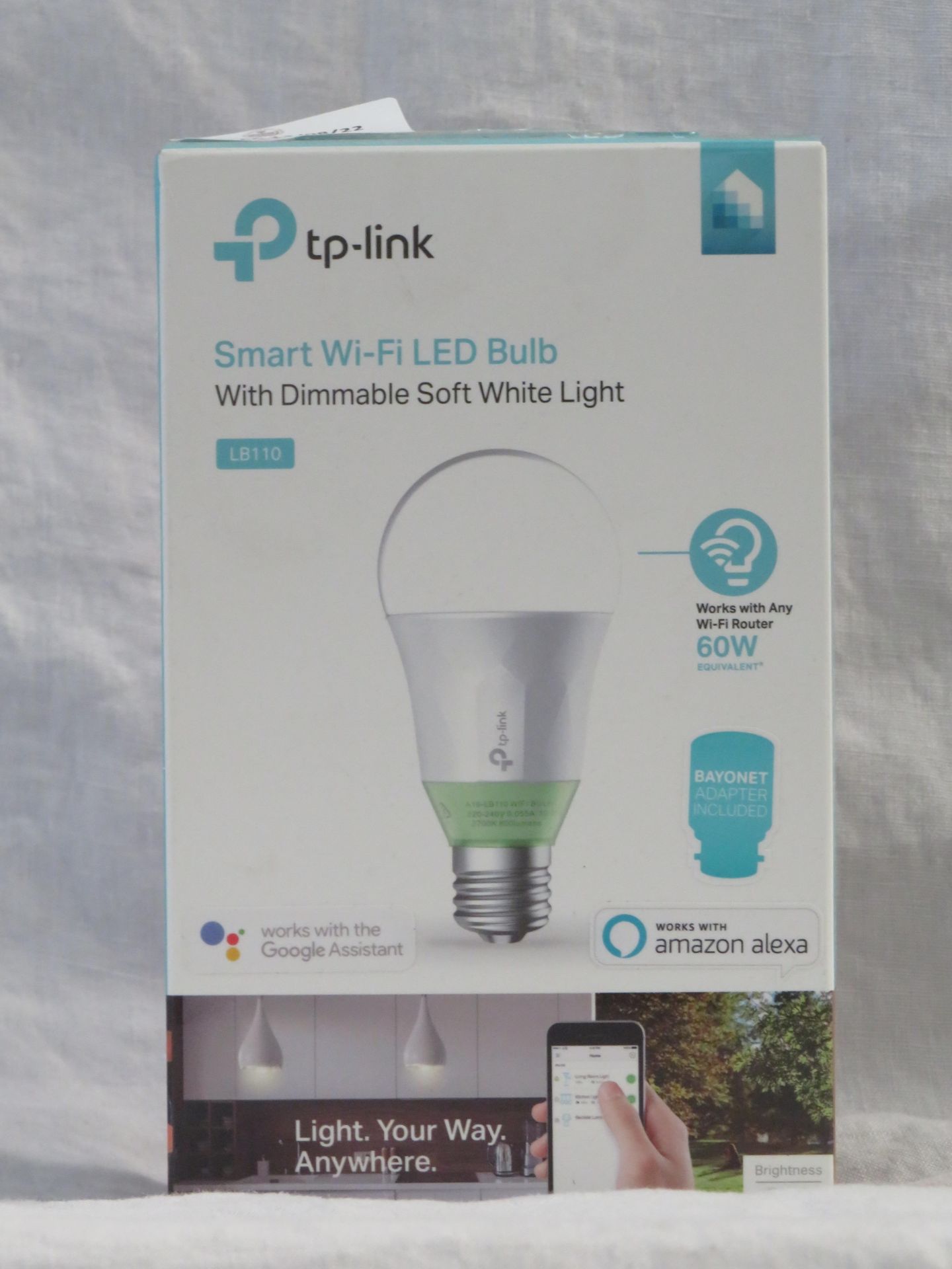 TP Link Smart WIFI LED Bulb , dimmable and soft white, unchecked in original packaging