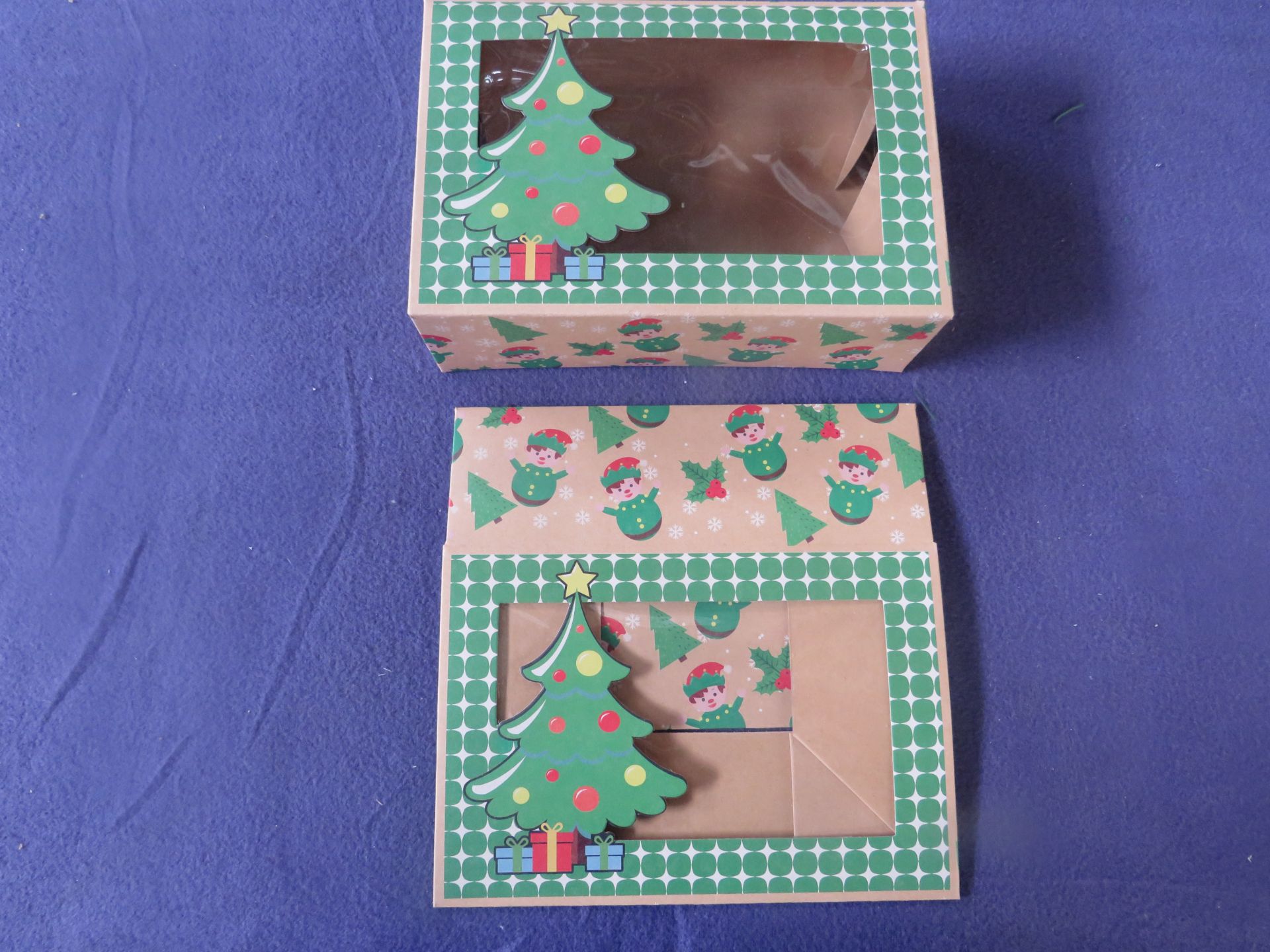 5x Hemoton - Christmas Cookie Boxes With Roll of Ribbon ( 12-Pieces Per Pack ) - New & Packaged.