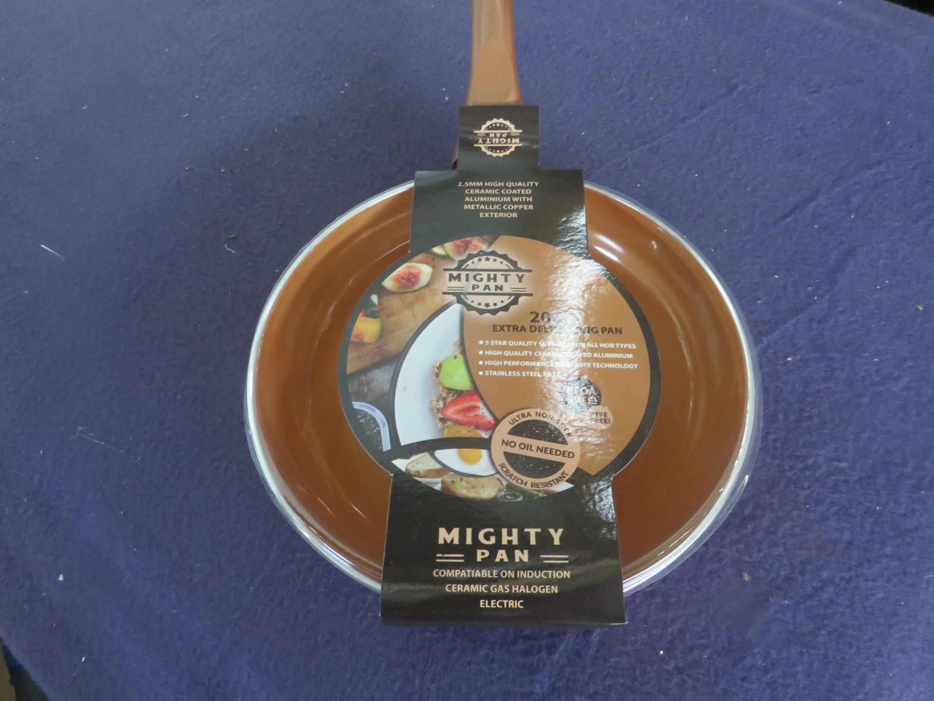 2x Mighty Pan - 20cm Copper Frying Pan - New & Boxed