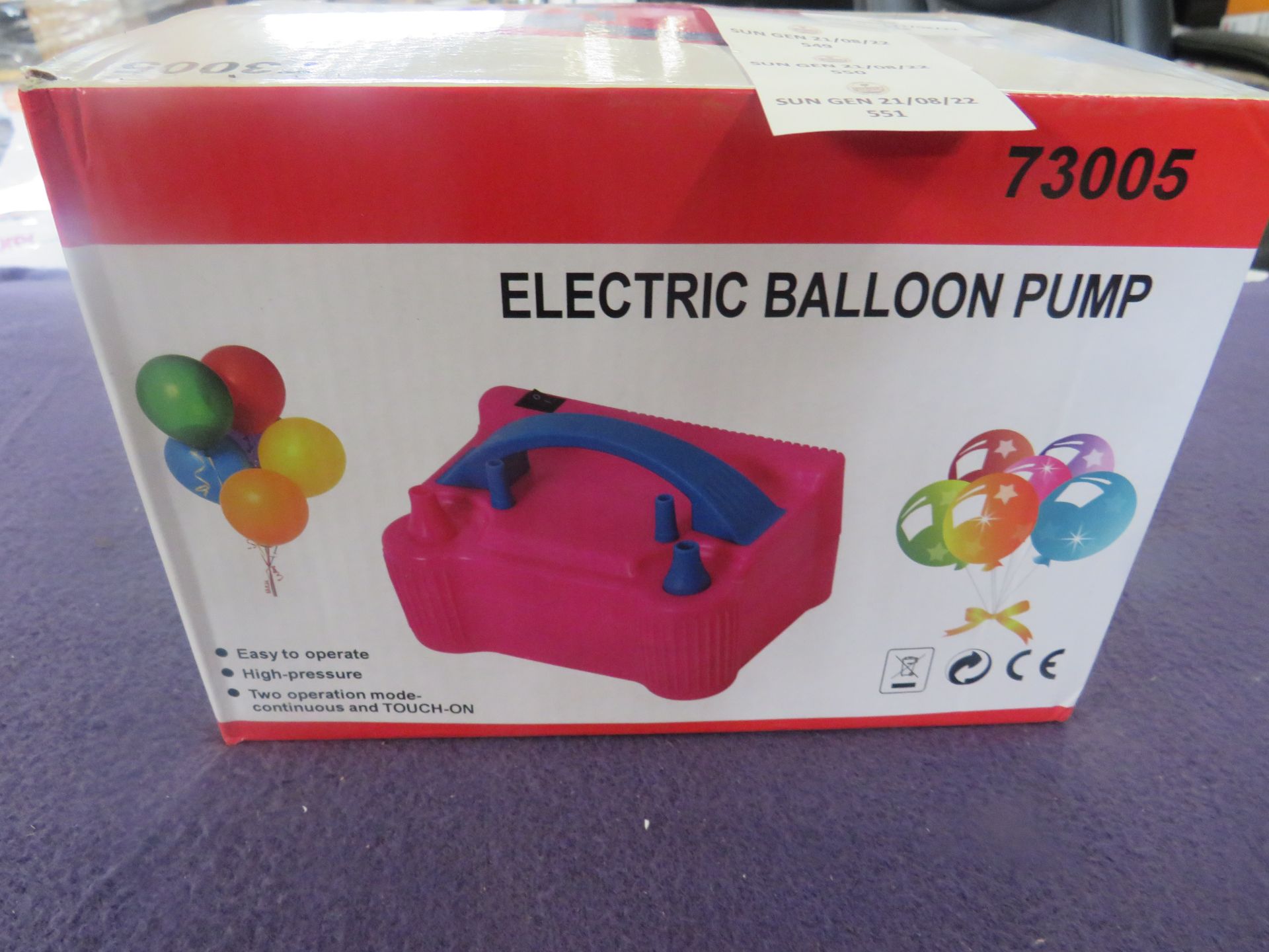 Unbranded - Mini Portable Electric Balloon Pump - Unused & Boxed.