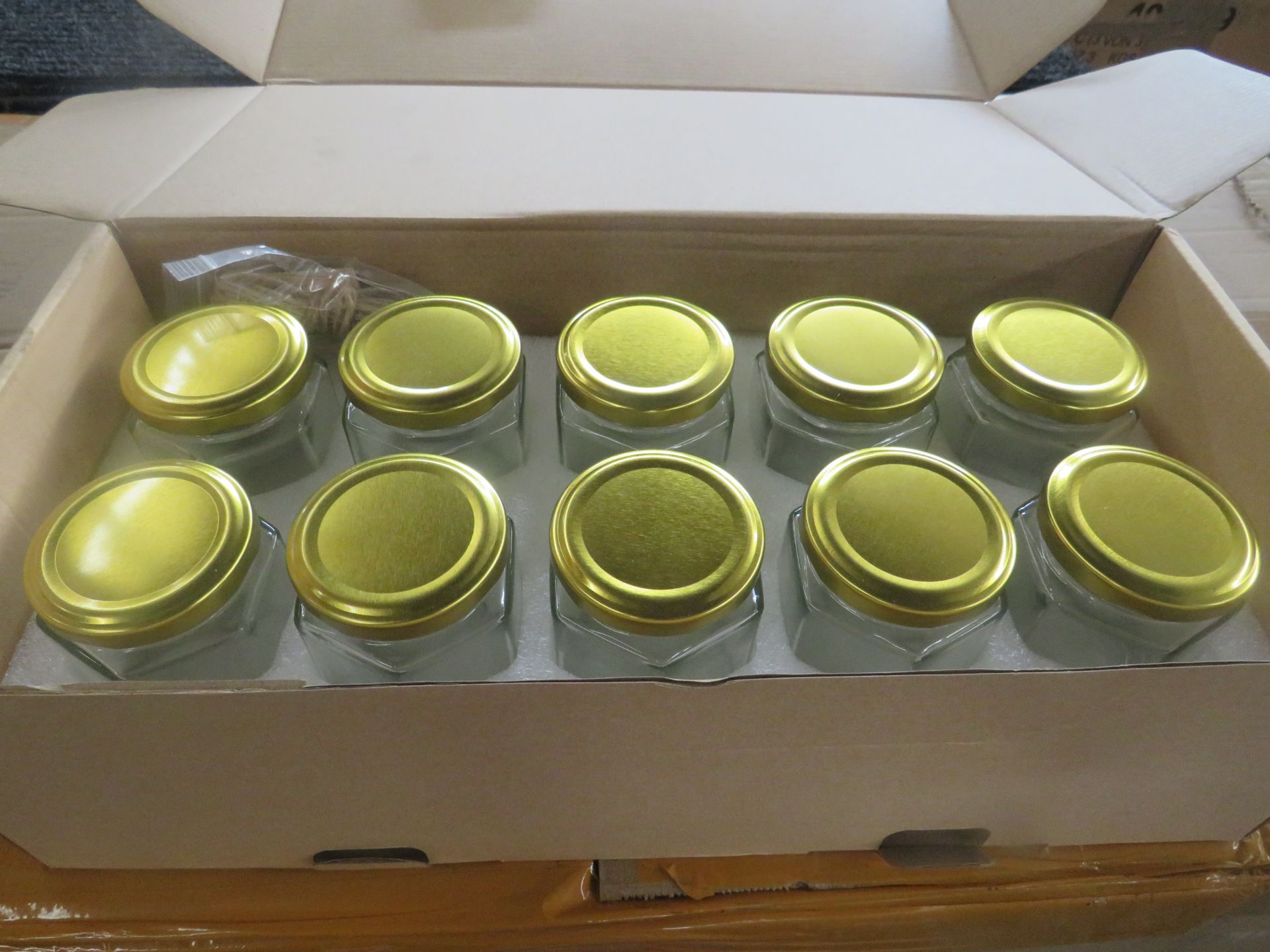 2x HEMOTON 10pcs Jam Jars Glass Spice Jars Portable Useful Honey Jars for Home Kitchen Wedding