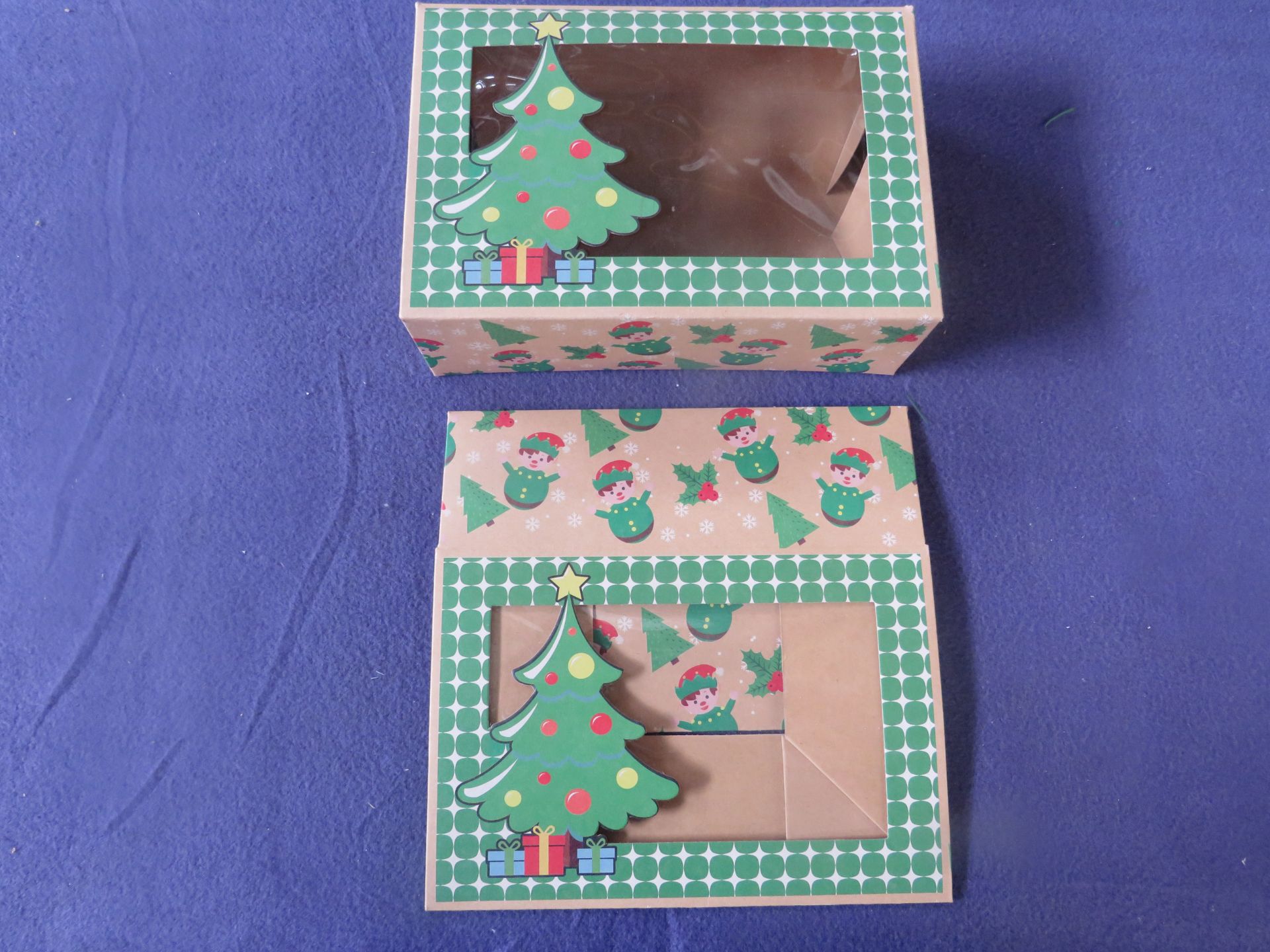 5x Hemoton - Christmas Cookie Boxes With Roll of Ribbon ( 12-Pieces Per Pack ) - New & Packaged.