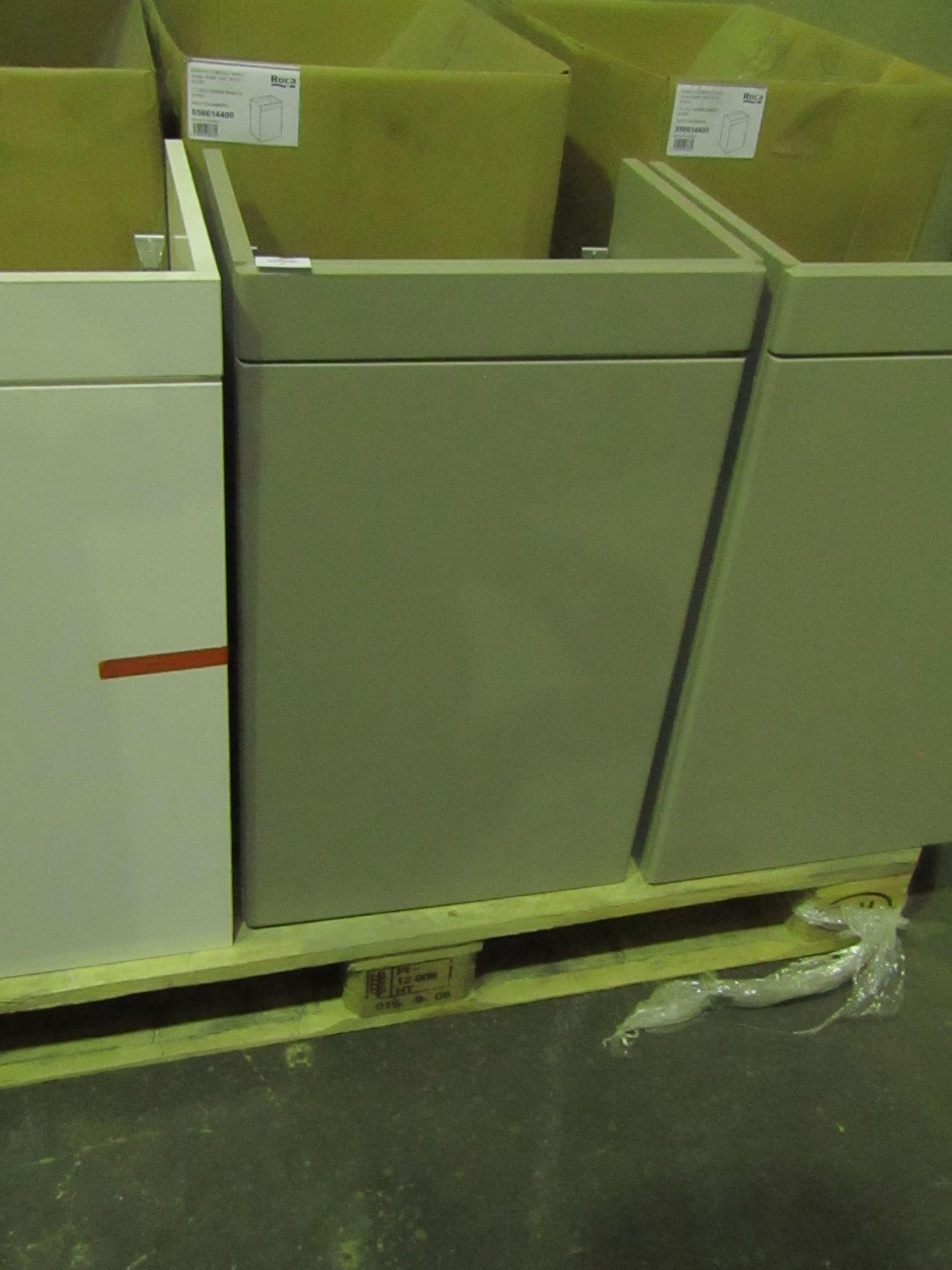 Roca - Dama-N Compact Wall-Hung Base Unit 1-Door Matt Cashmere - Suit 450mm Basin - Good Condition &