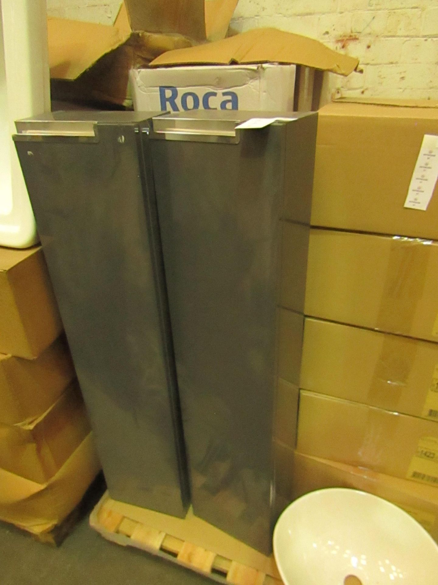 Roca - Columna Victoria-N Glossy Grey Bathroom Unit 1-Door - 1100mm - Unused & Boxed.