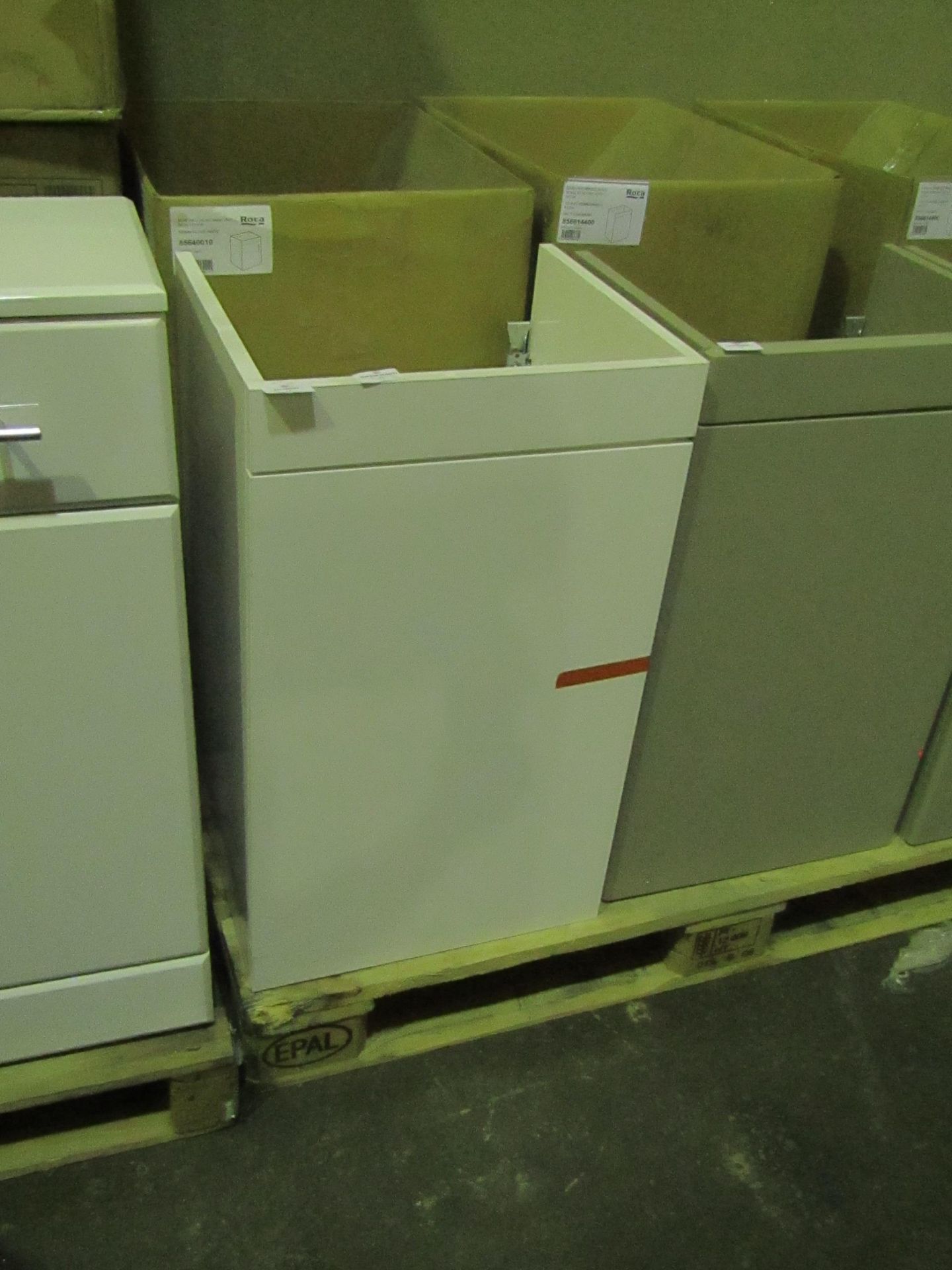 Roca - Maxi Wall-Hung Base Unit 1-Door Gloss White - 400mm - Good Condition & Boxed.