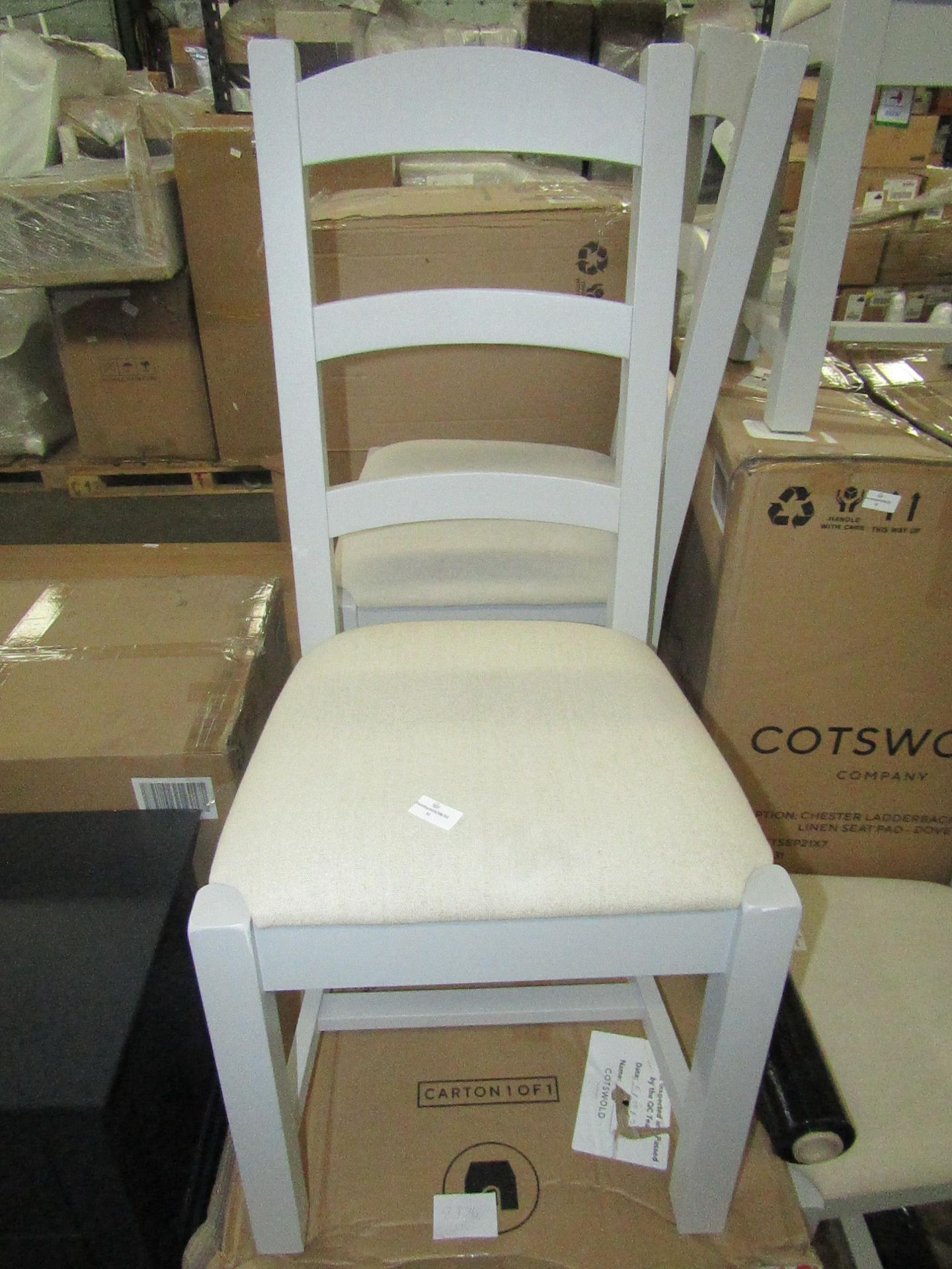 Cotswold Company Chester Dove Grey Ladderback Dining Chair RRP Â£155.00 - The items in this lot