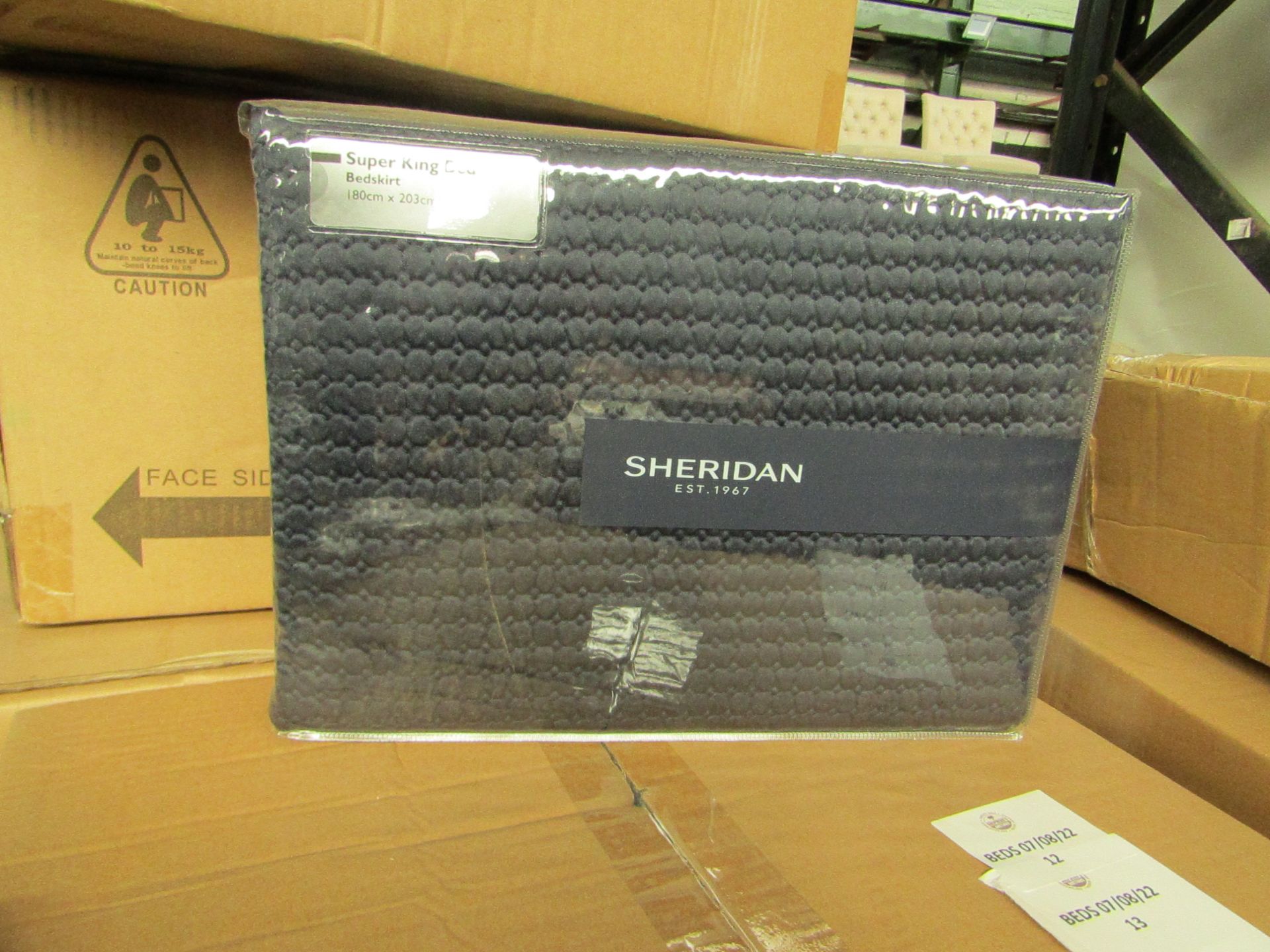 3X Sheridan - Luxury Bed Skirt - SuperKing Size - Midnight - New & Boxed. RRP ?75 Each.