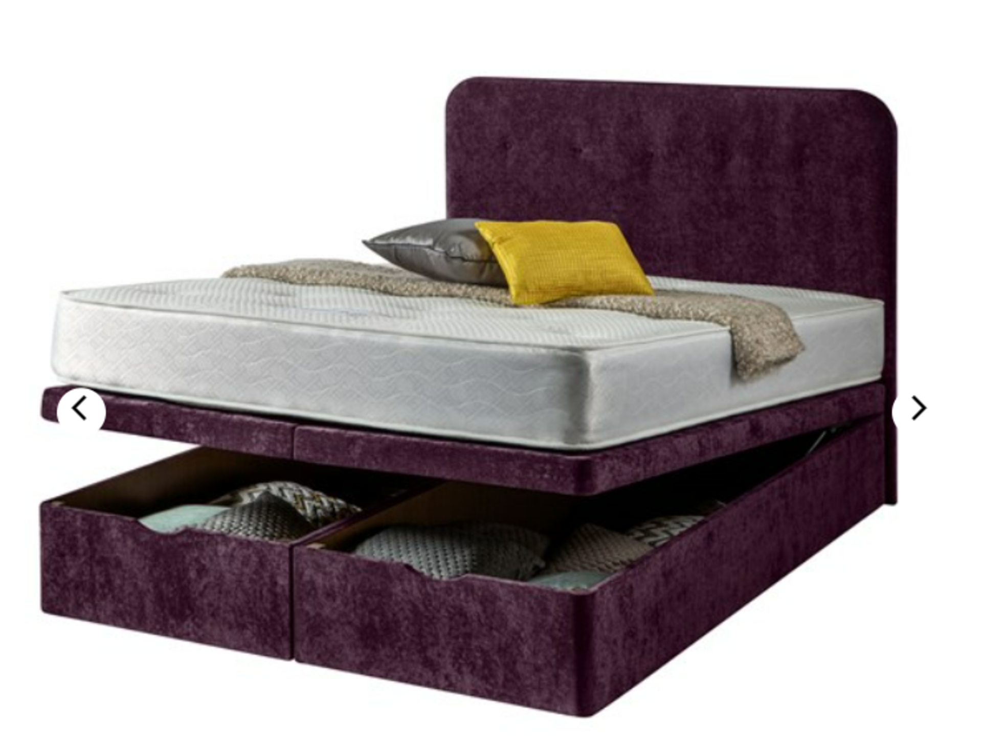 | 1X | SLEEPRIGHT GENOA 4FT6 DOUBLE 4-DRAWER BED BASE AUBERGINE | LOOKS TO BE IN GOOD CONDITION WITH