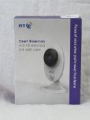 BT - Smart Home Cam With HD Streaming & Night Vision - Untested & Boxed.