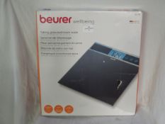 Beurer - Talking Glass Bathroom Scale - GS39 - Untested & Boxed.