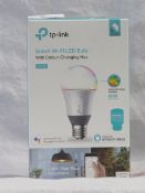 TP Link Smart WIFI LED Bulb with colour changing Hue, unchecked in original packaging