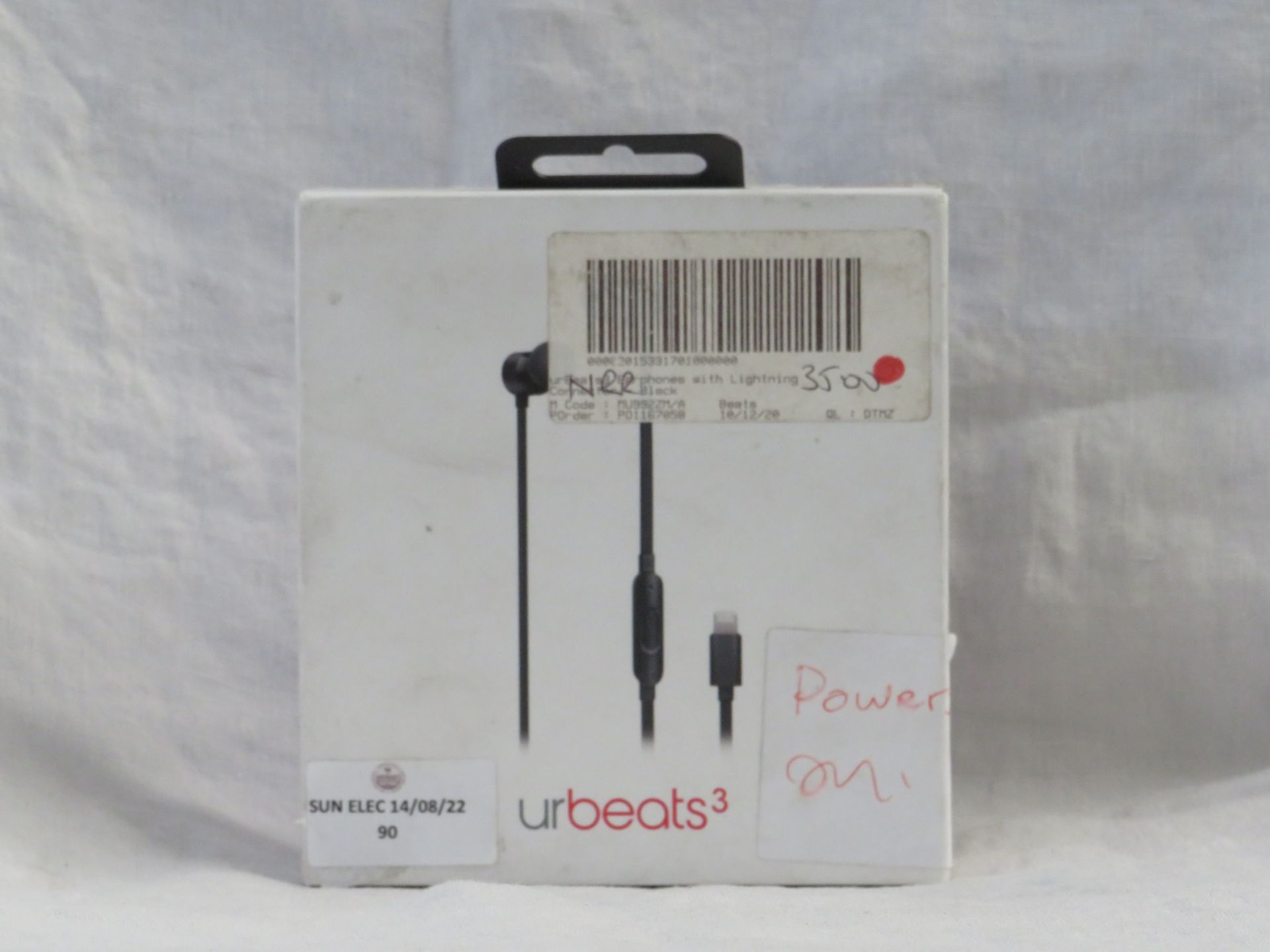 1x UrBeats Lightning Earphones - Tested Working