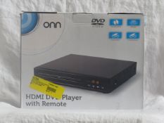 | 4X | ONN HDMI DVD PLAYER WITH REMOTE | UNCHECKED AND BOXED | RRP £18 | TOTAL RRP £66 |