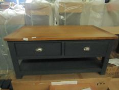 Cotswold Company Westcote Inky Blue Coffee Table with Drawers RRP Â£325.00 - This item looks to be