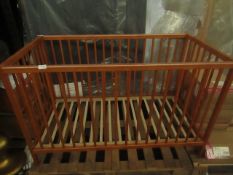 Baby Elegance - KIM Antique Pine Wooden Cot - Good Condition & Assembled & Box Present. RRP £90.