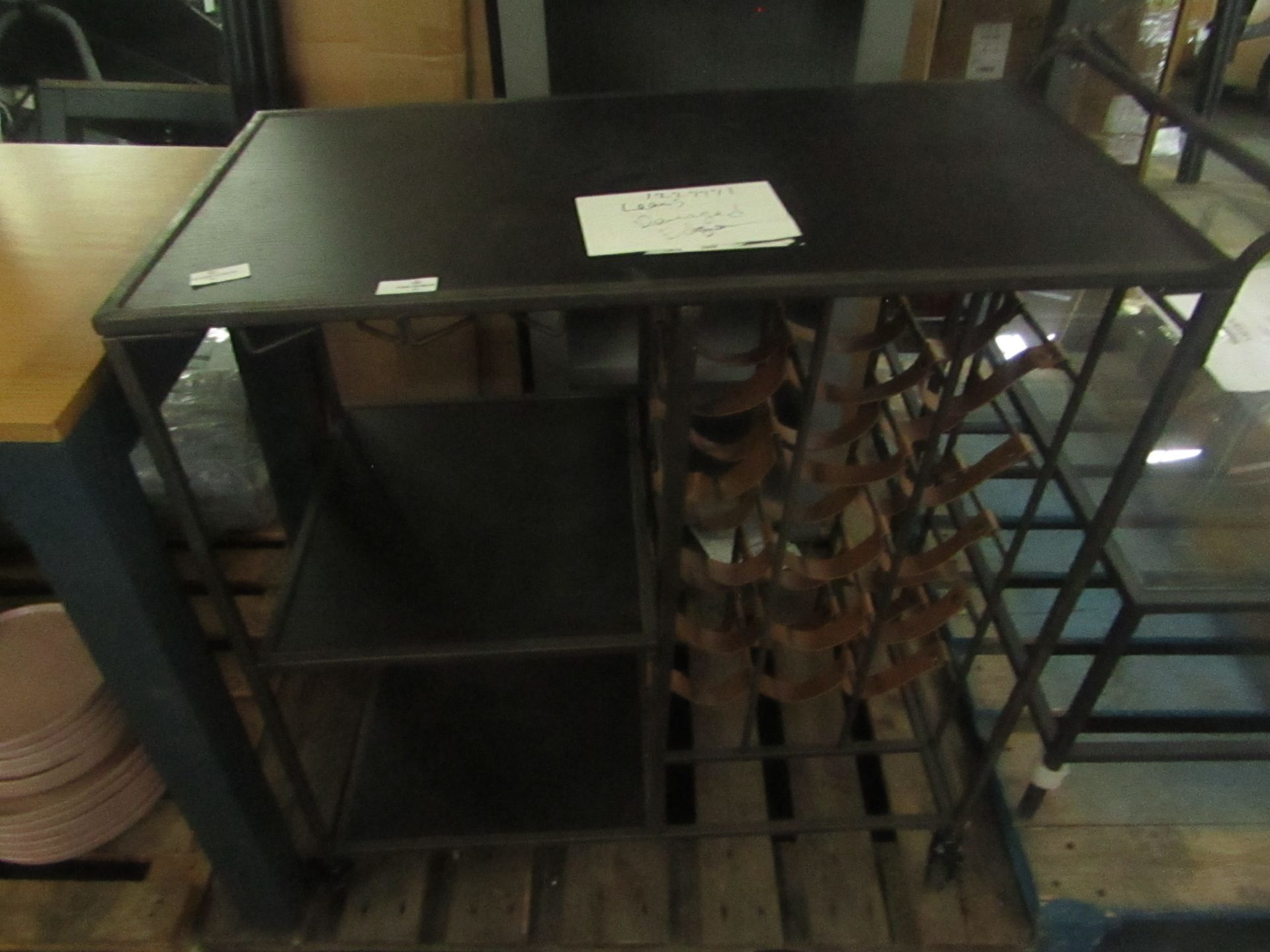 Cox & Cox Industrial Style Bottle Trolley RRP Â£195.00 - The items in this lot are thought to be