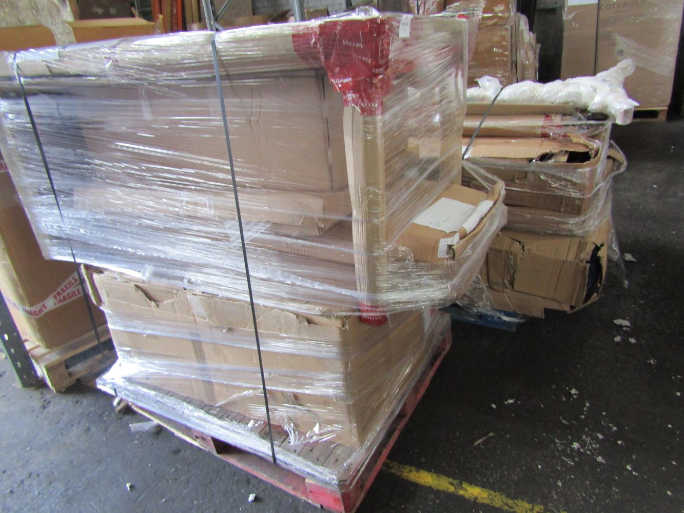 Pallets of B.E.R Furniture from large online companies