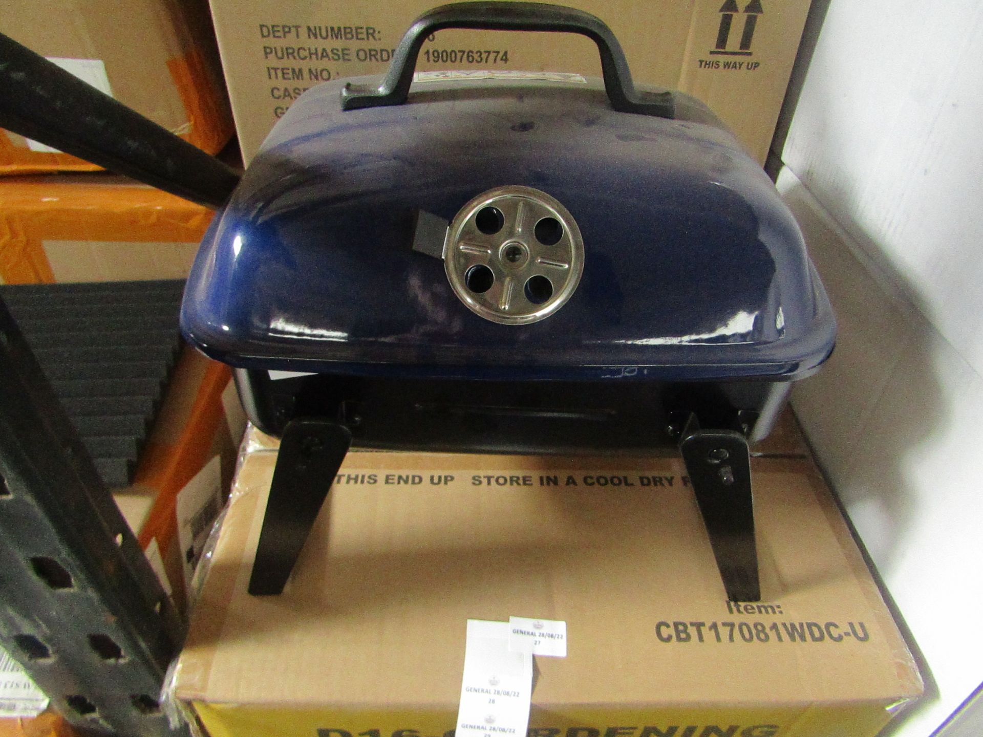 Expert Grill - Foldable Festival Grill - Blue - New & Boxed.